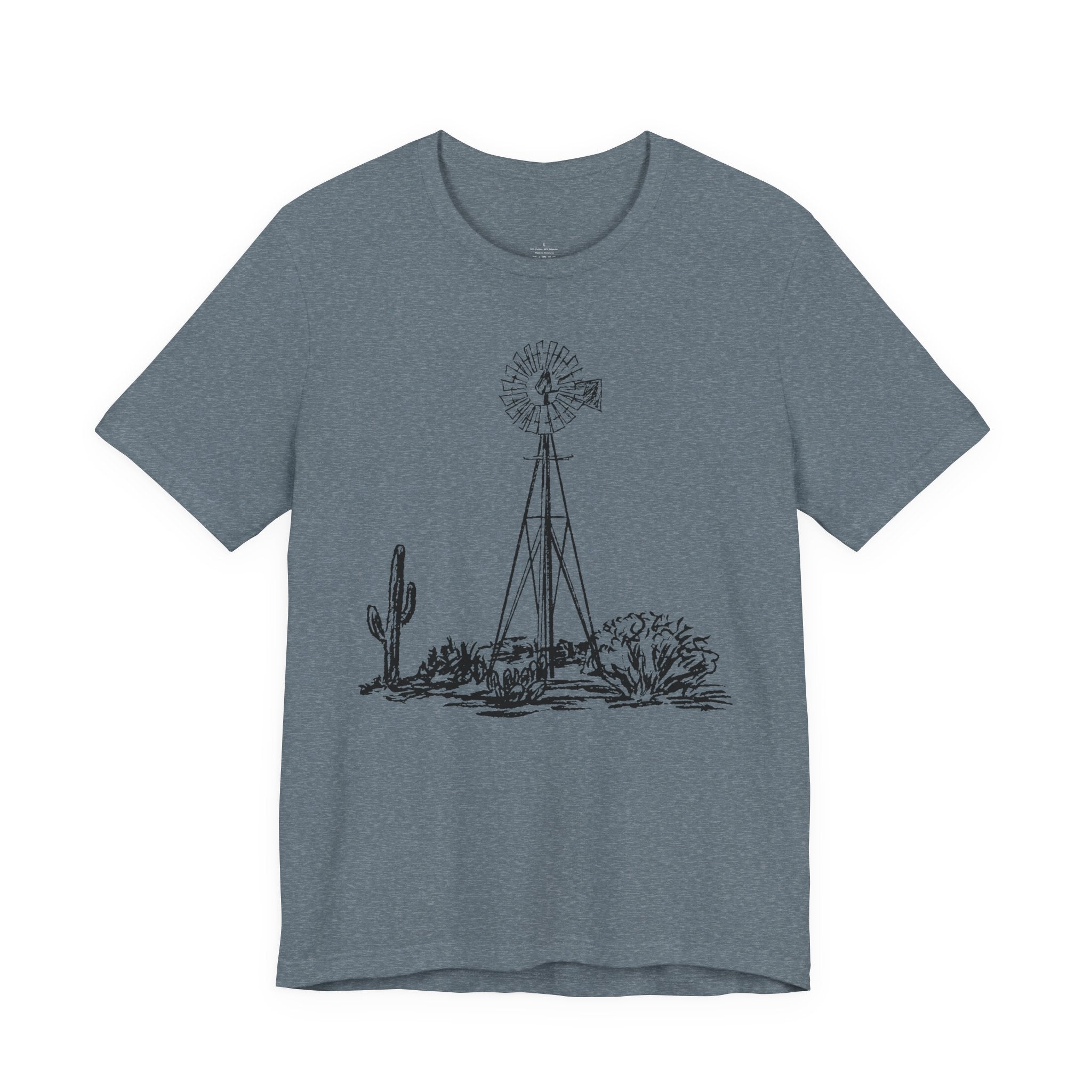 Desert Windmill Tee | Western Cactus T-Shirt