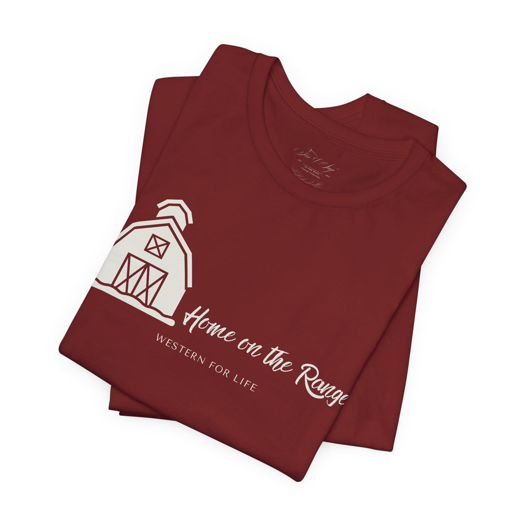 Home on the Range Rustic Farmhouse Barn Shirt: Western For Life Collection