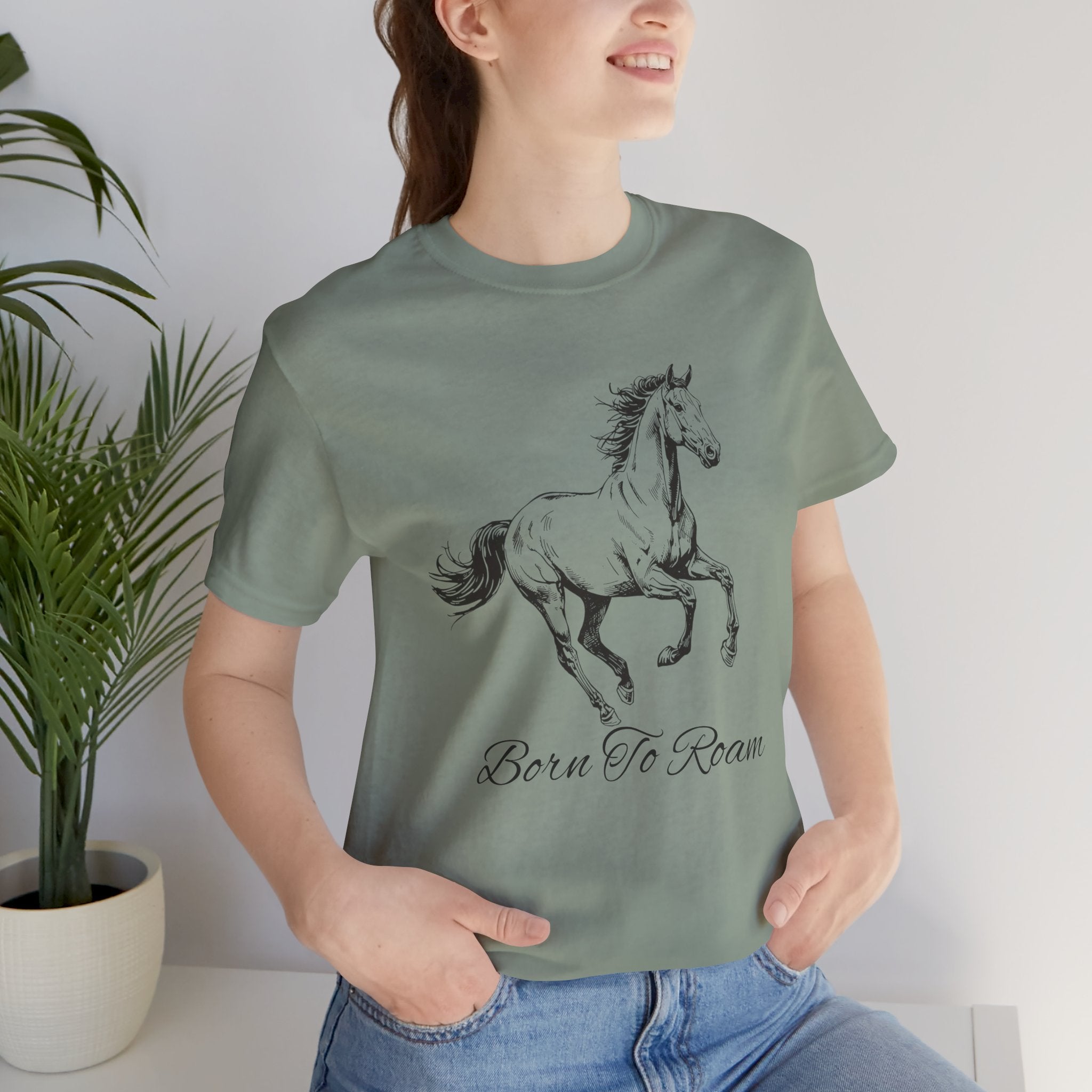 Running Horse  Tee | Horse Western Boho Shirt Born To Roam