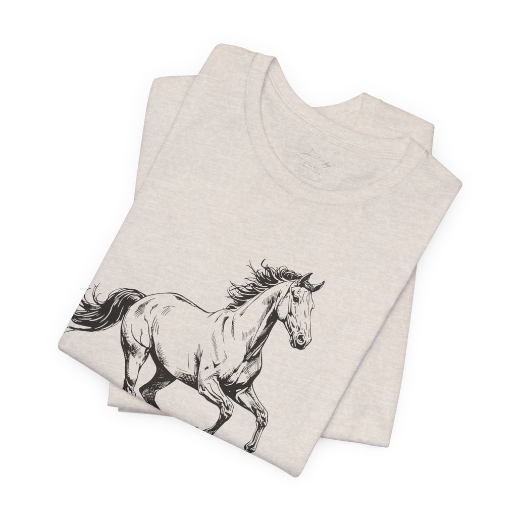 Running Horse  Tee | Horse Western Boho Shirt Born To Roam
