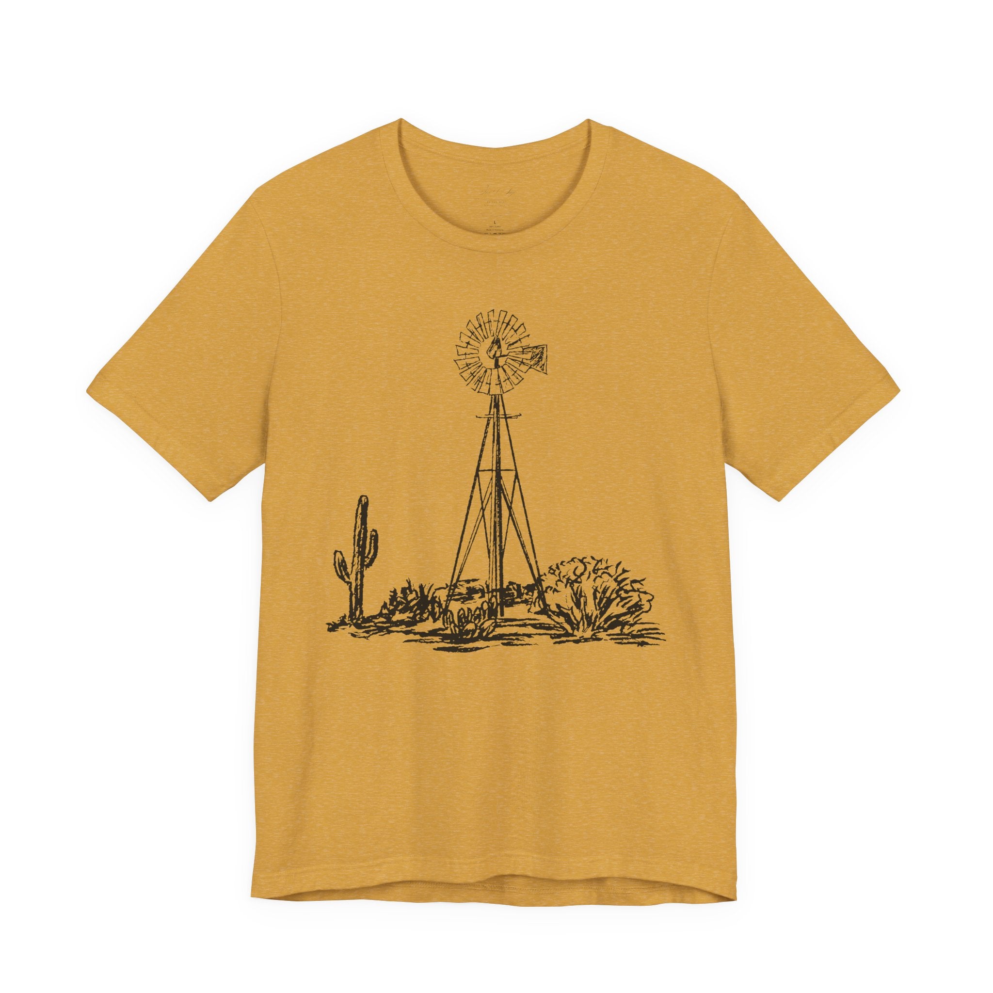 Desert Windmill Tee | Western Cactus T-Shirt