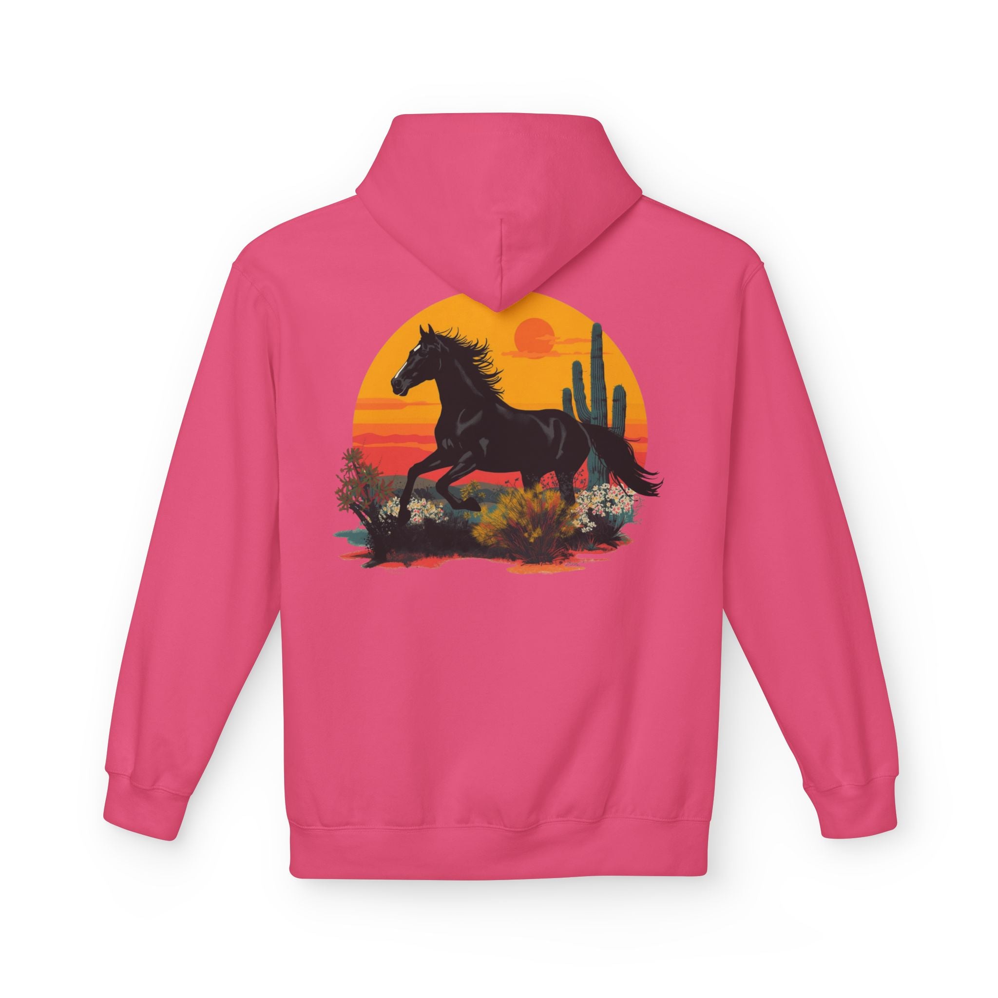 Horse Ride Hoodie — Desert Sunset Mustang Graphic Pullover
