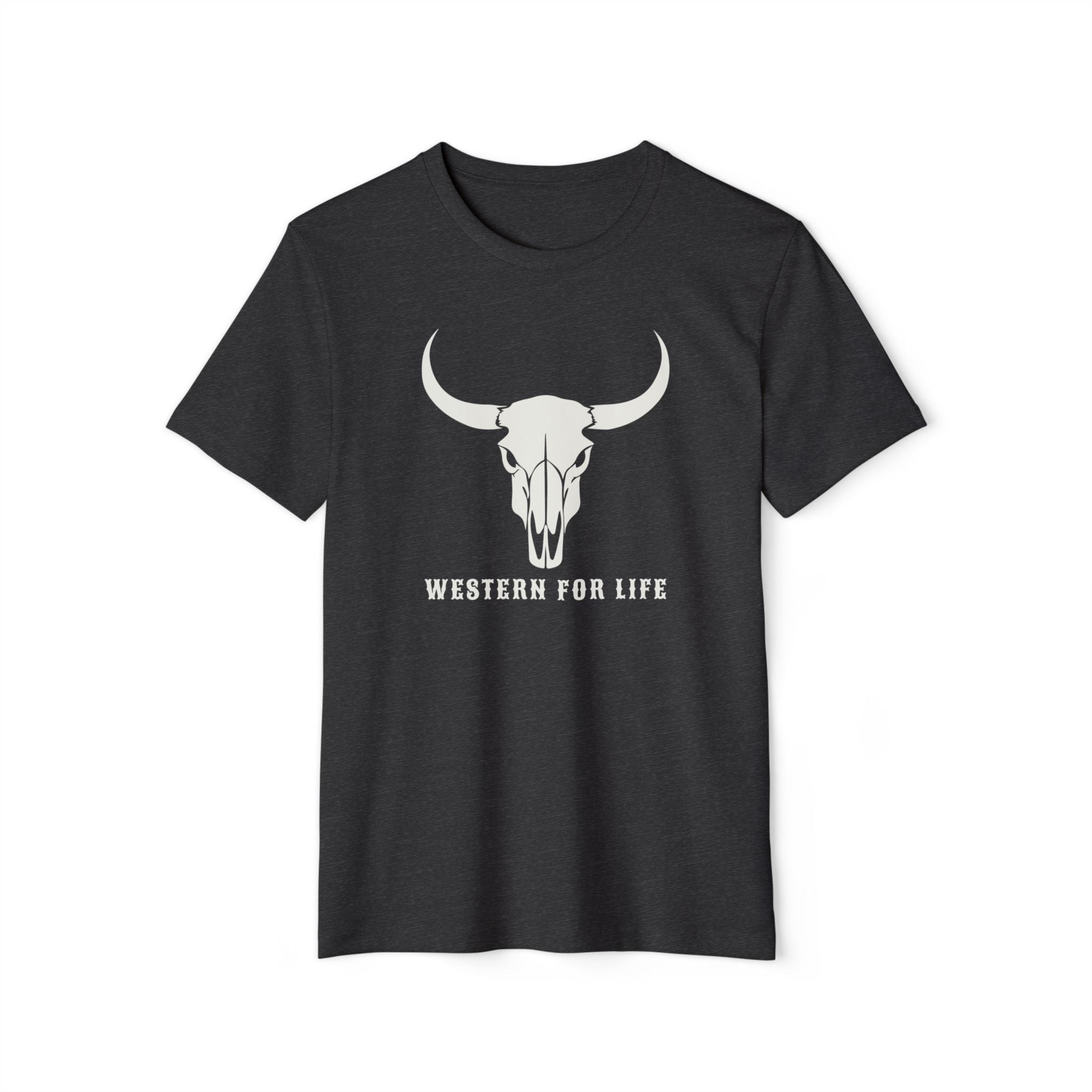Western For Life T‑Shirt — Vintage Longhorn Skull Graphic Tee