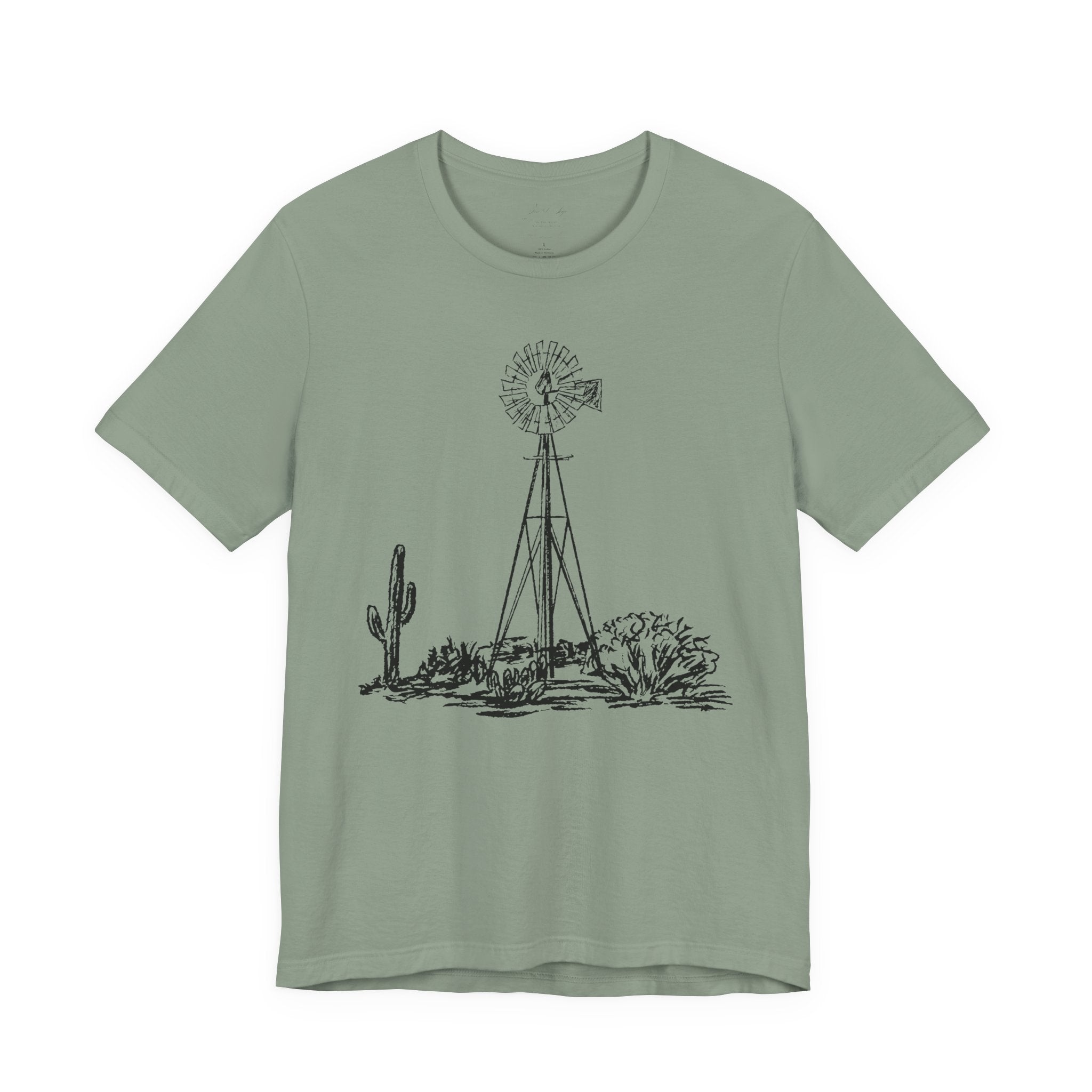 Desert Windmill Tee | Western Cactus T-Shirt