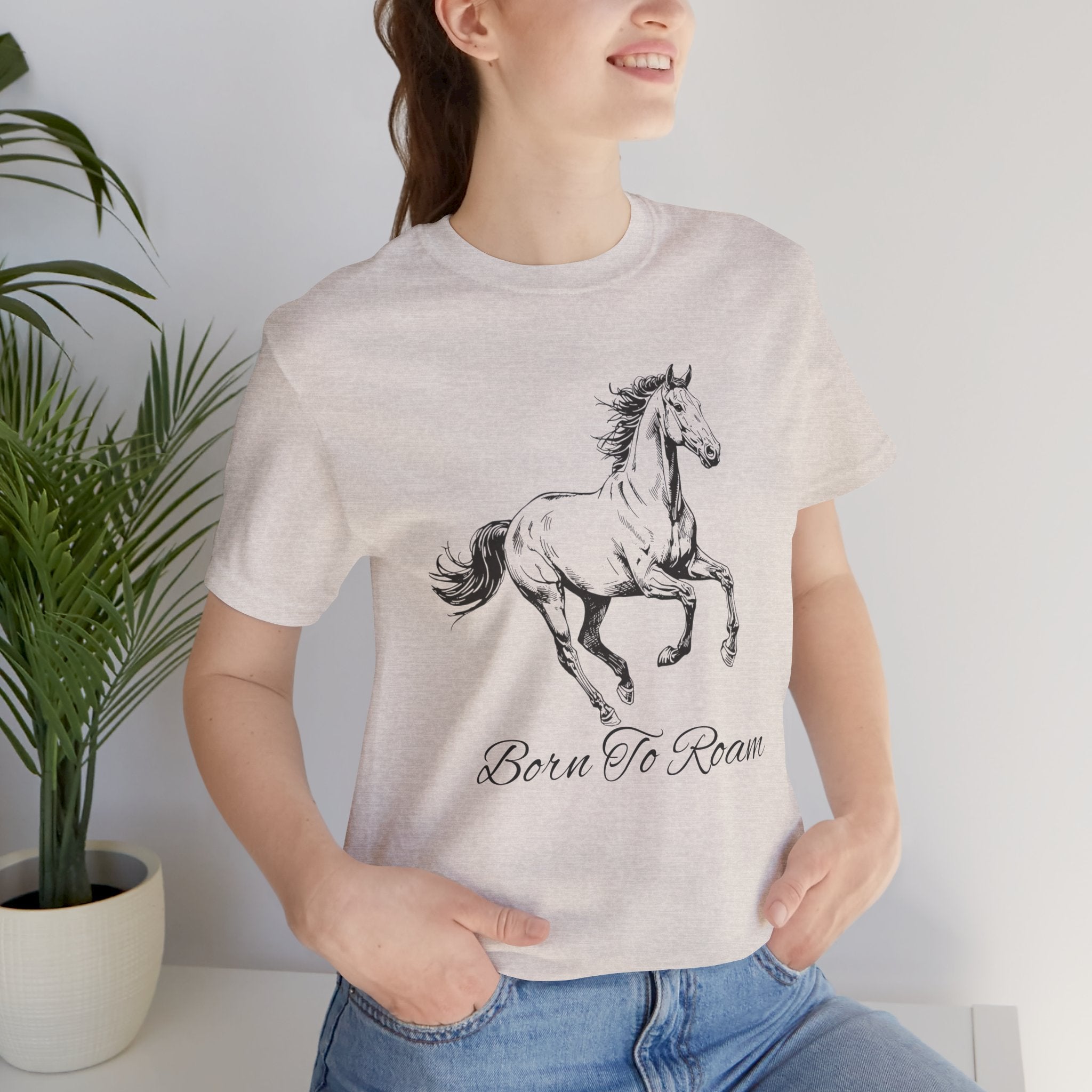 Running Horse  Tee | Horse Western Boho Shirt Born To Roam