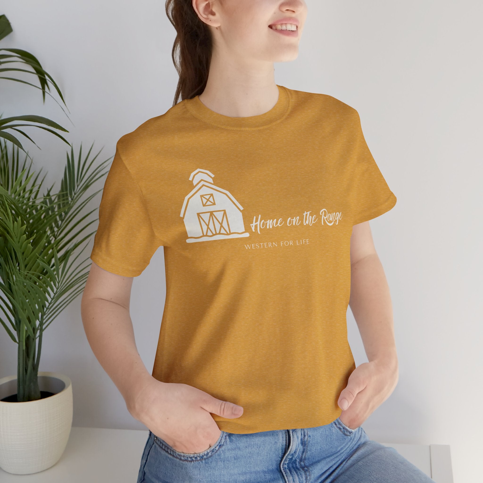 Home on the Range Rustic Farmhouse Barn Shirt: Western For Life Collection