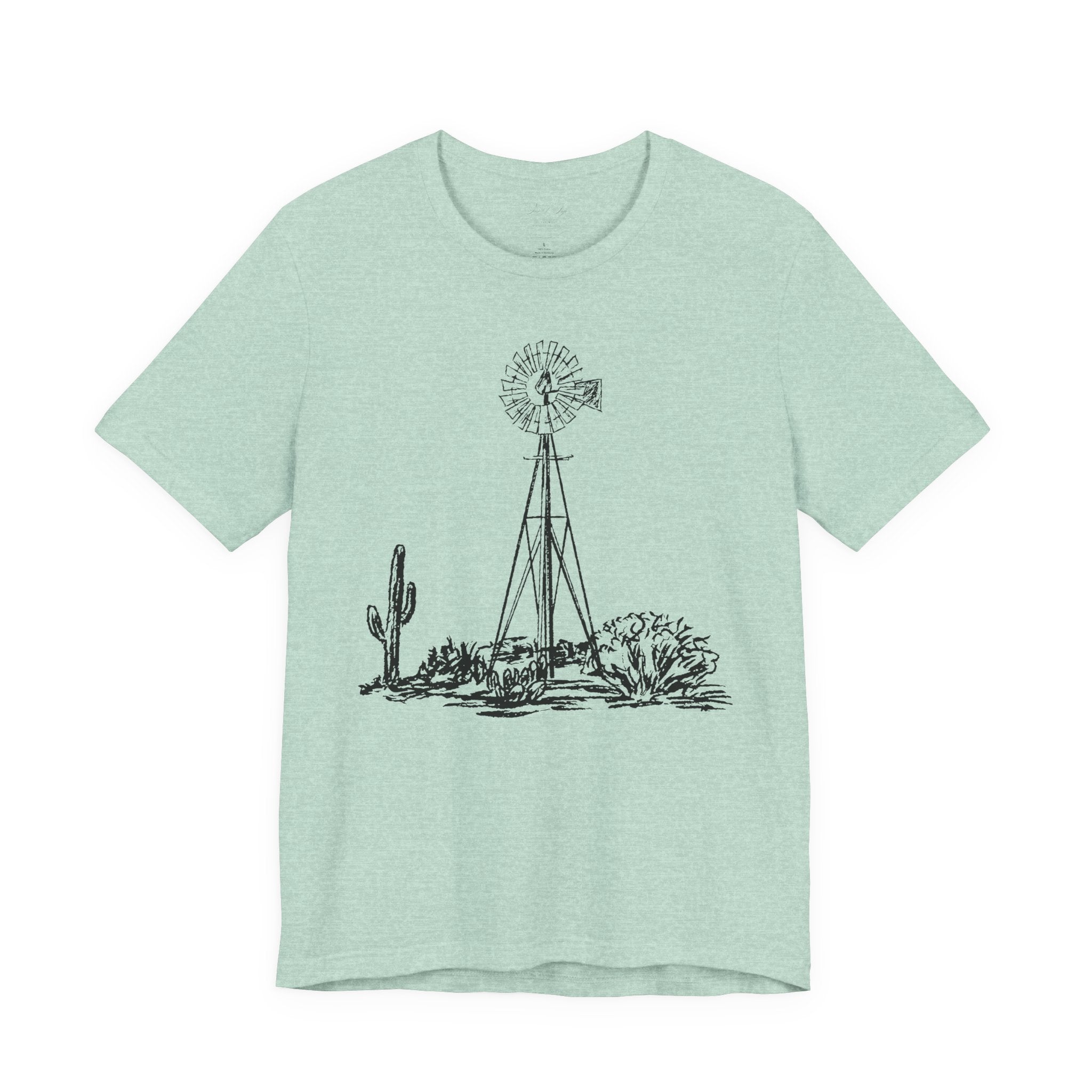 Desert Windmill Tee | Western Cactus T-Shirt