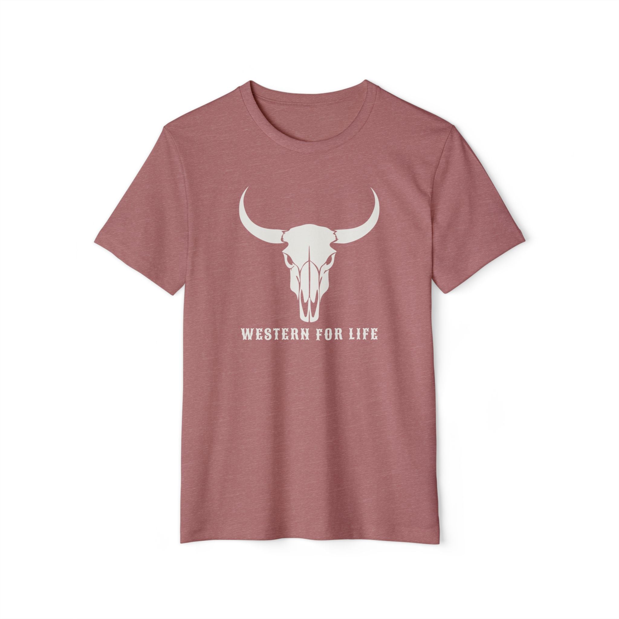 Western For Life T‑Shirt — Vintage Longhorn Skull Graphic Tee