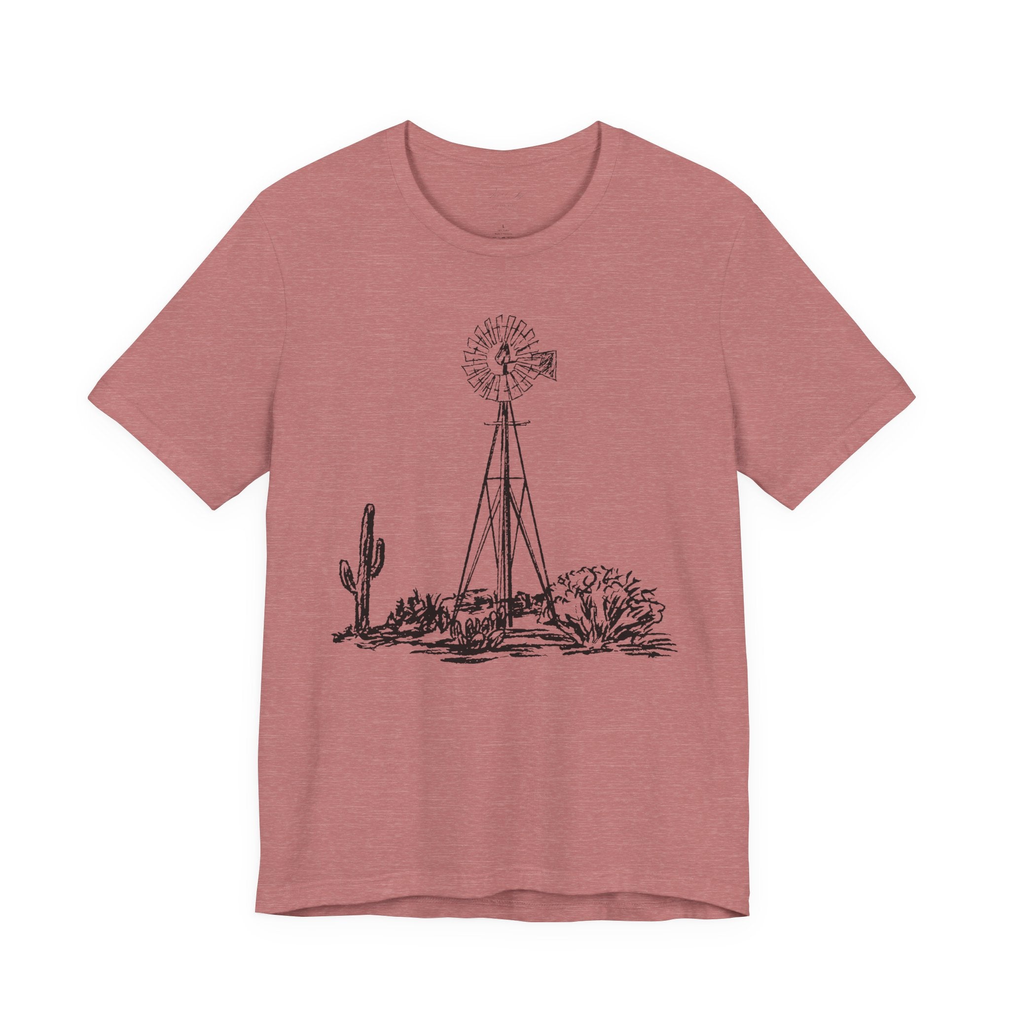 Desert Windmill Tee | Western Cactus T-Shirt
