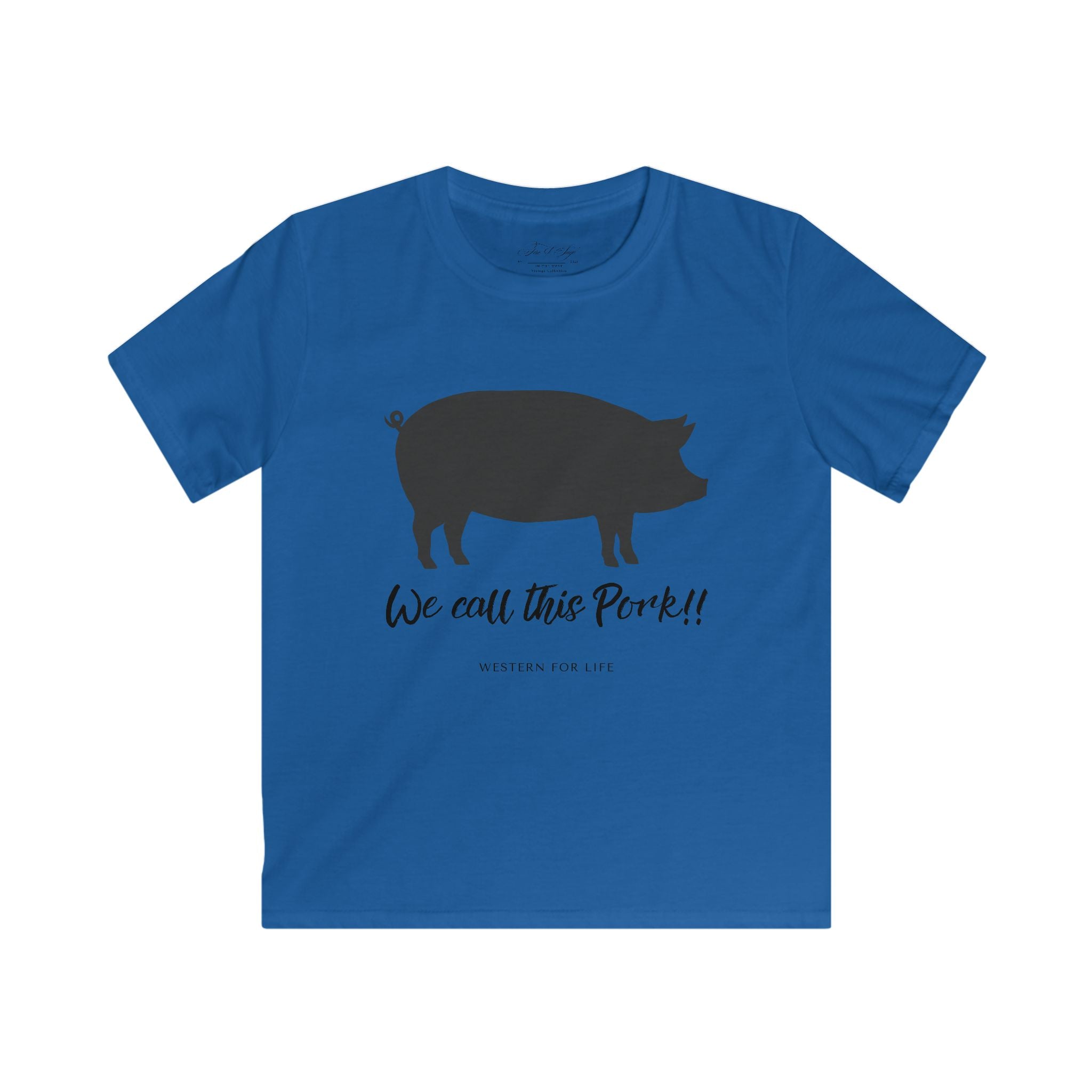 Kids Pig Tee — "We Call This Pork!!" Funny Farm Animal Shirt