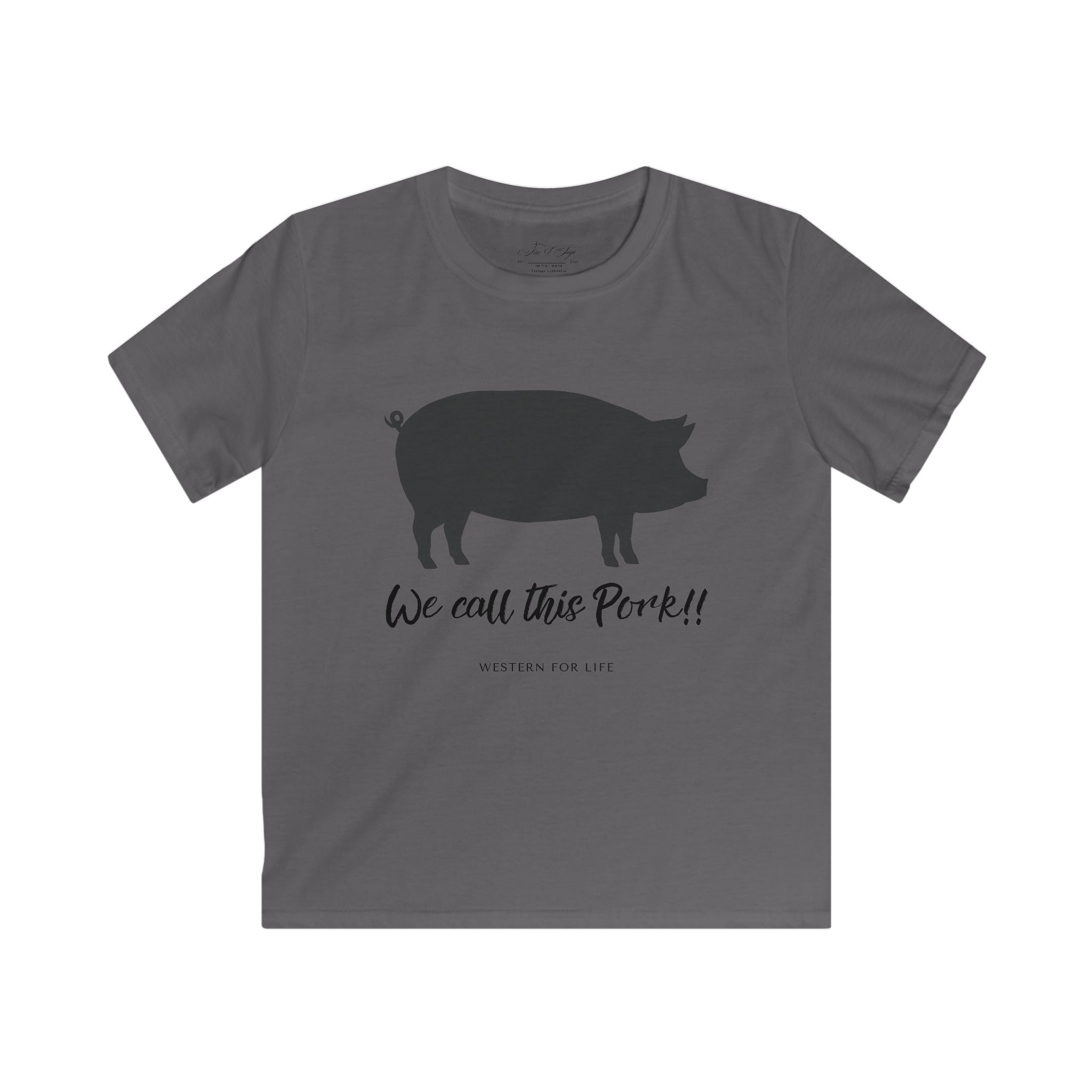 Kids Pig Tee — "We Call This Pork!!" Funny Farm Animal Shirt