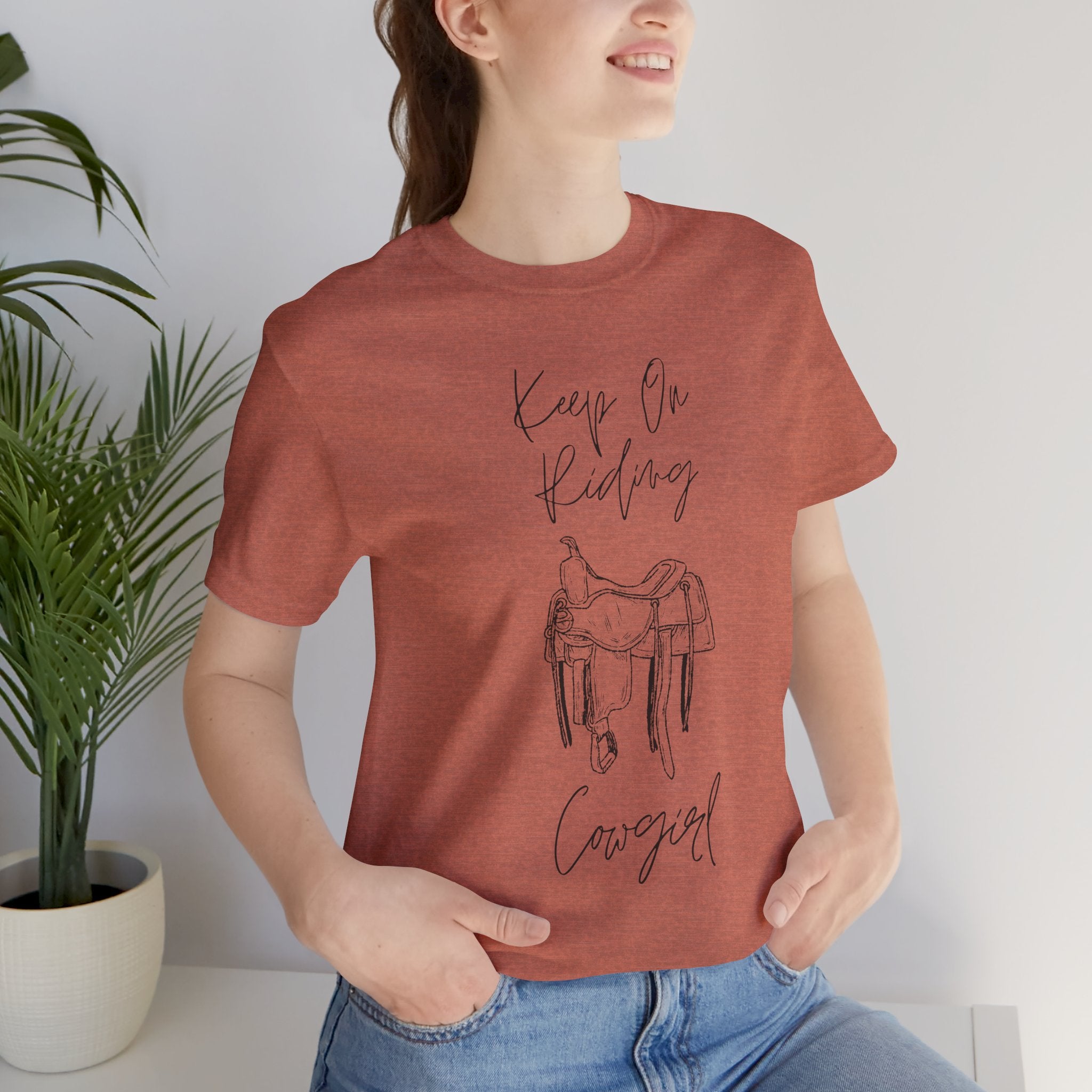 Keep On Riding Cowgirl Western T-Shirt | Born To Roam Collection