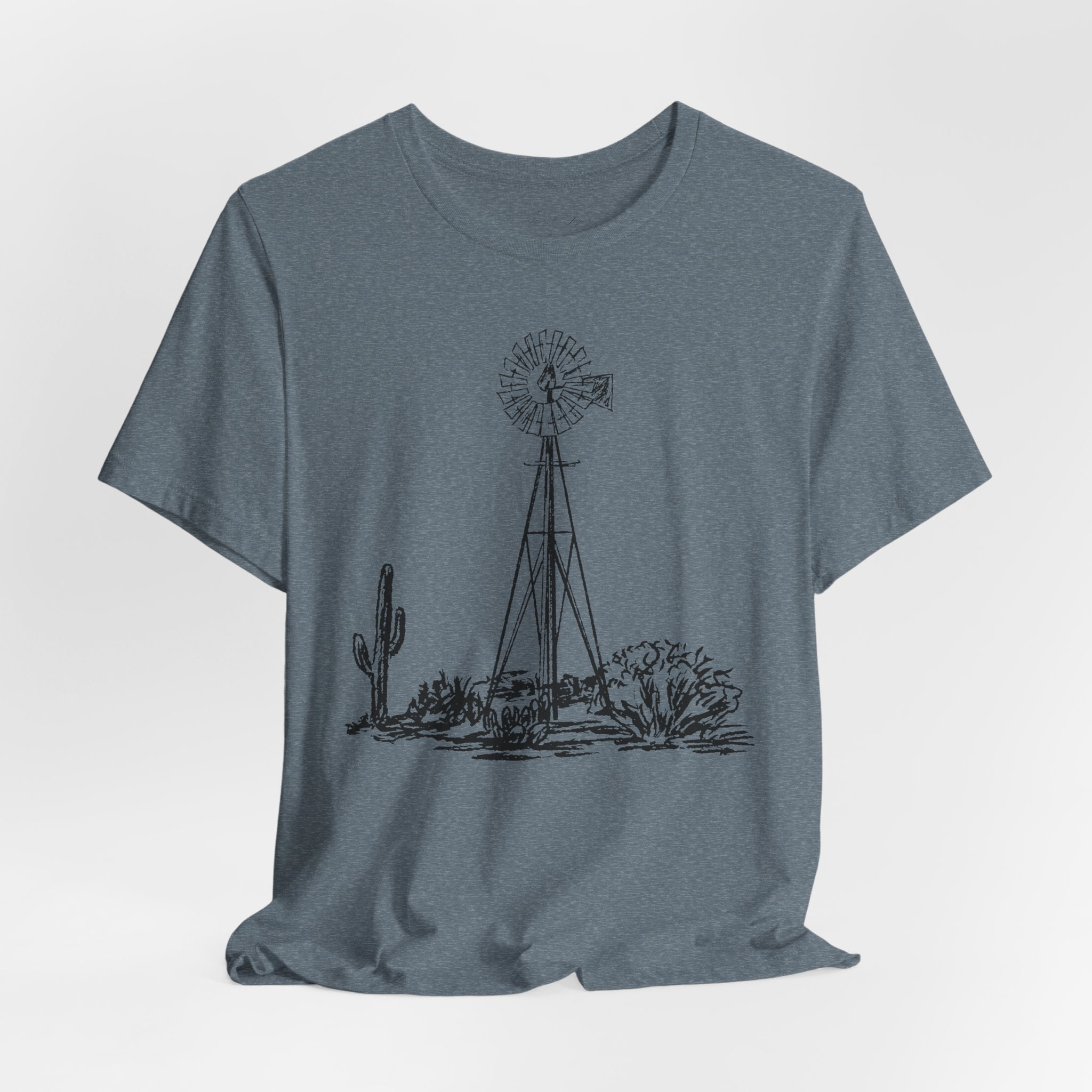 Desert Windmill Tee | Western Cactus T-Shirt