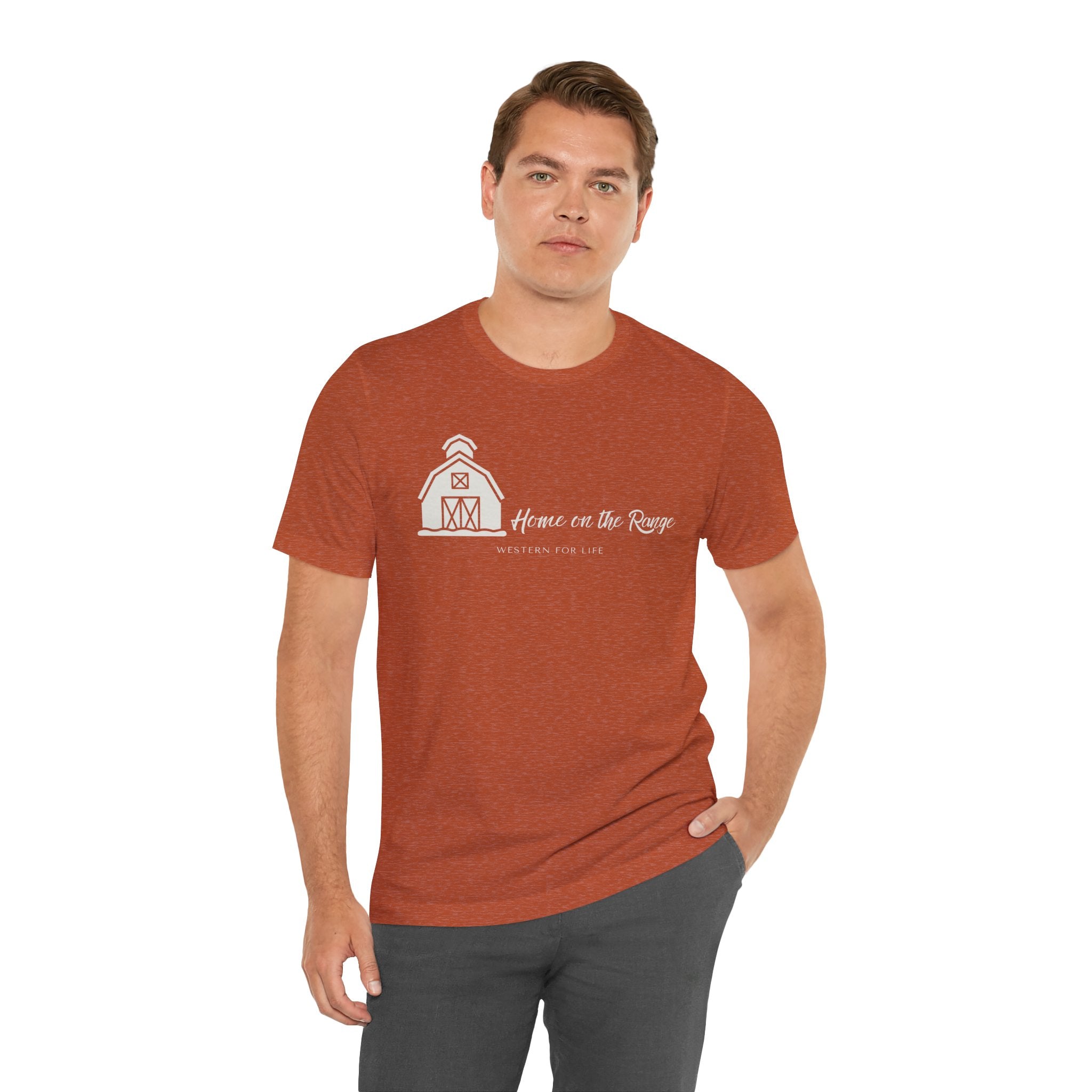 Home on the Range Rustic Farmhouse Barn Shirt: Western For Life Collection