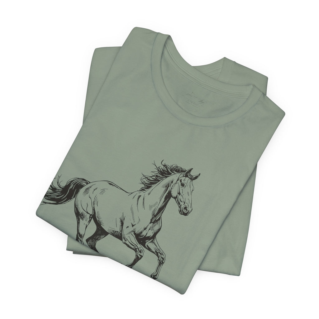 Running Horse  Tee | Horse Western Boho Shirt Born To Roam