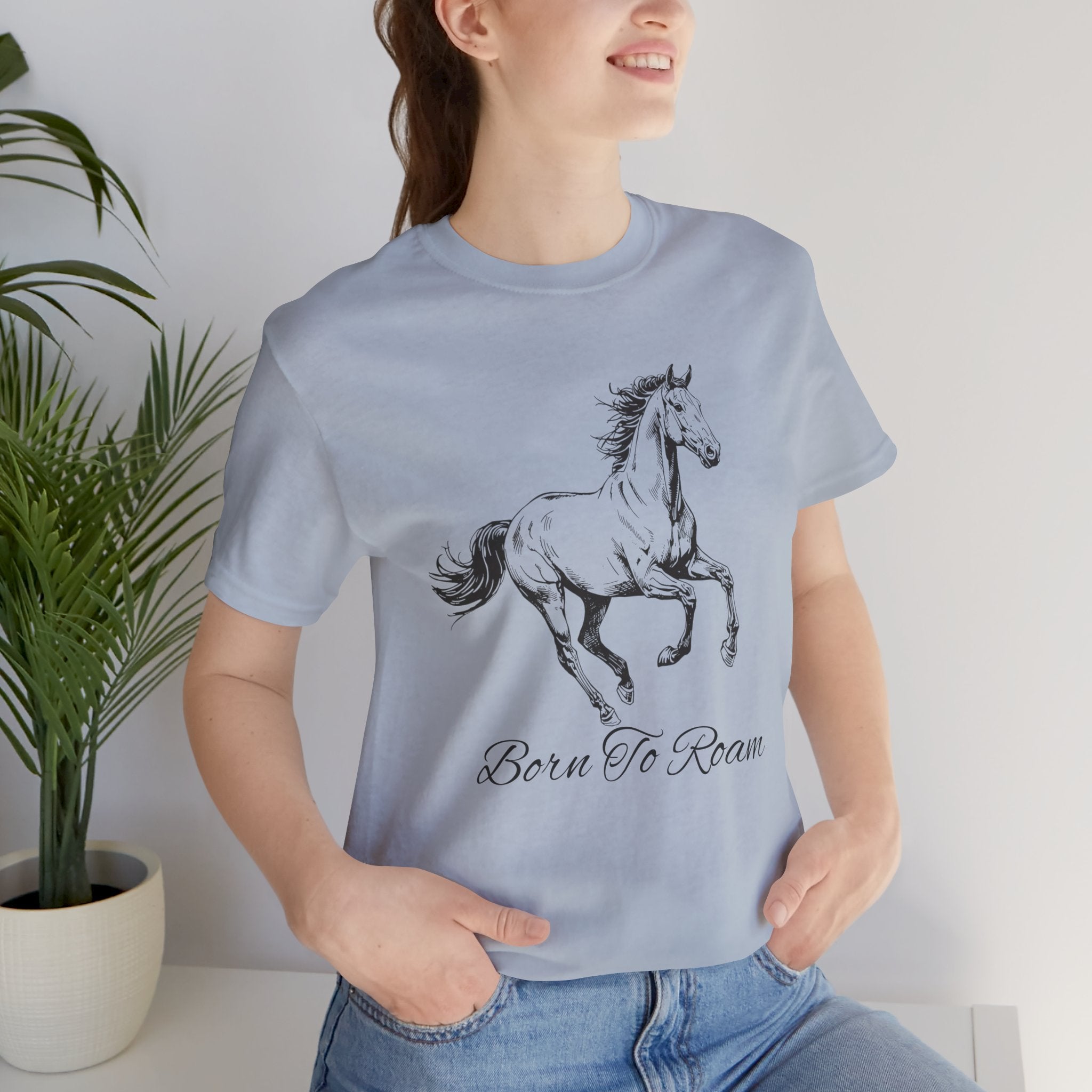Running Horse  Tee | Horse Western Boho Shirt Born To Roam