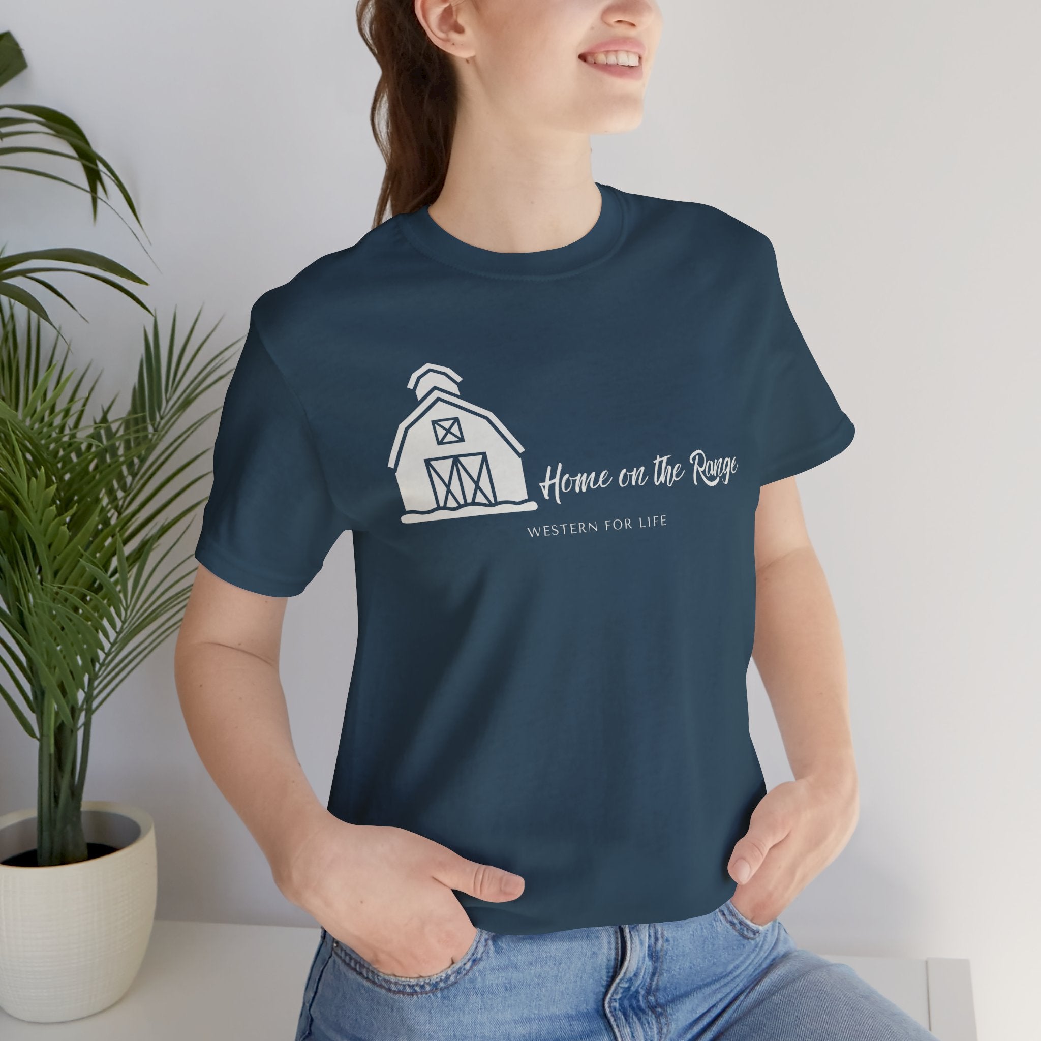 Home on the Range Rustic Farmhouse Barn Shirt: Western For Life Collection