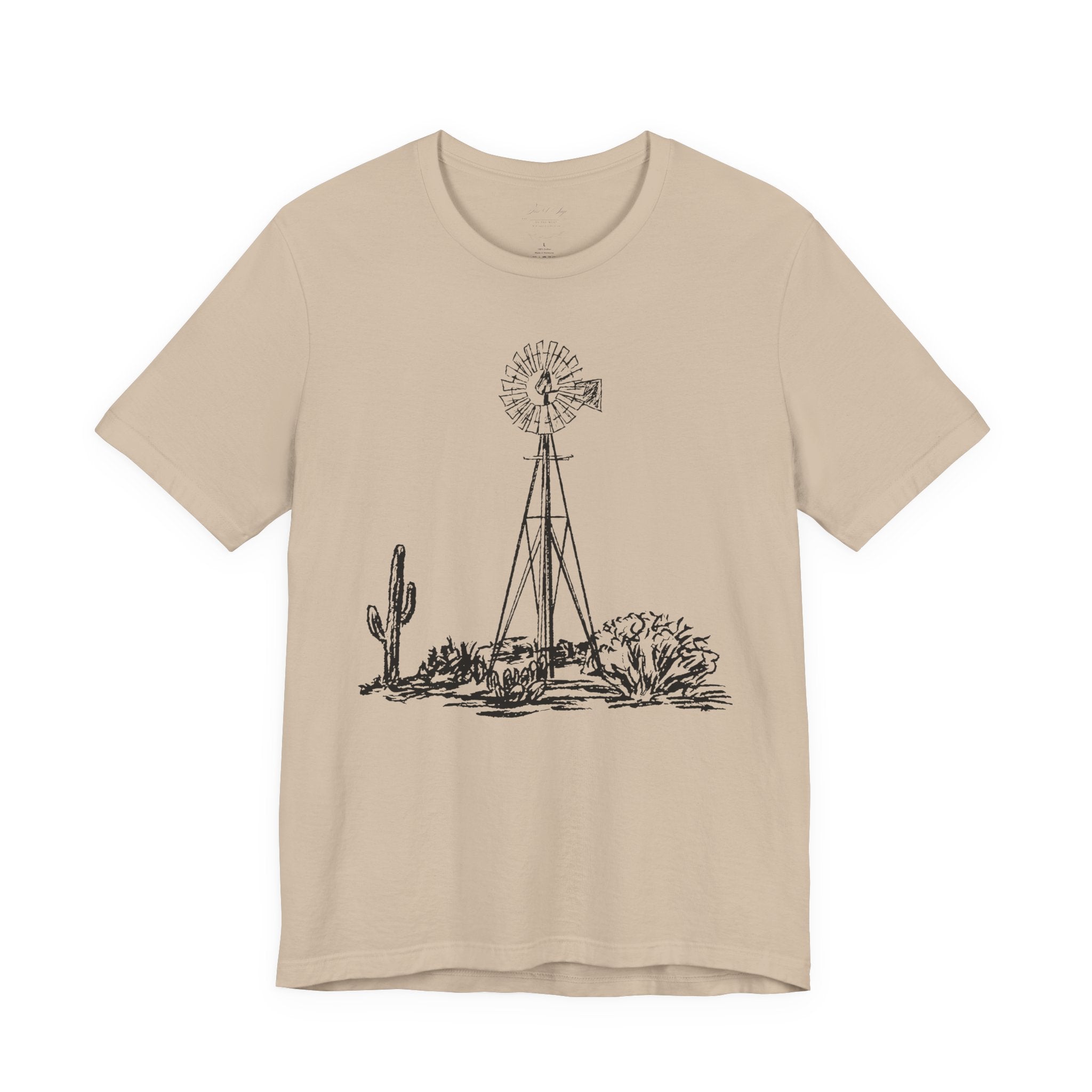 Desert Windmill Tee | Western Cactus T-Shirt
