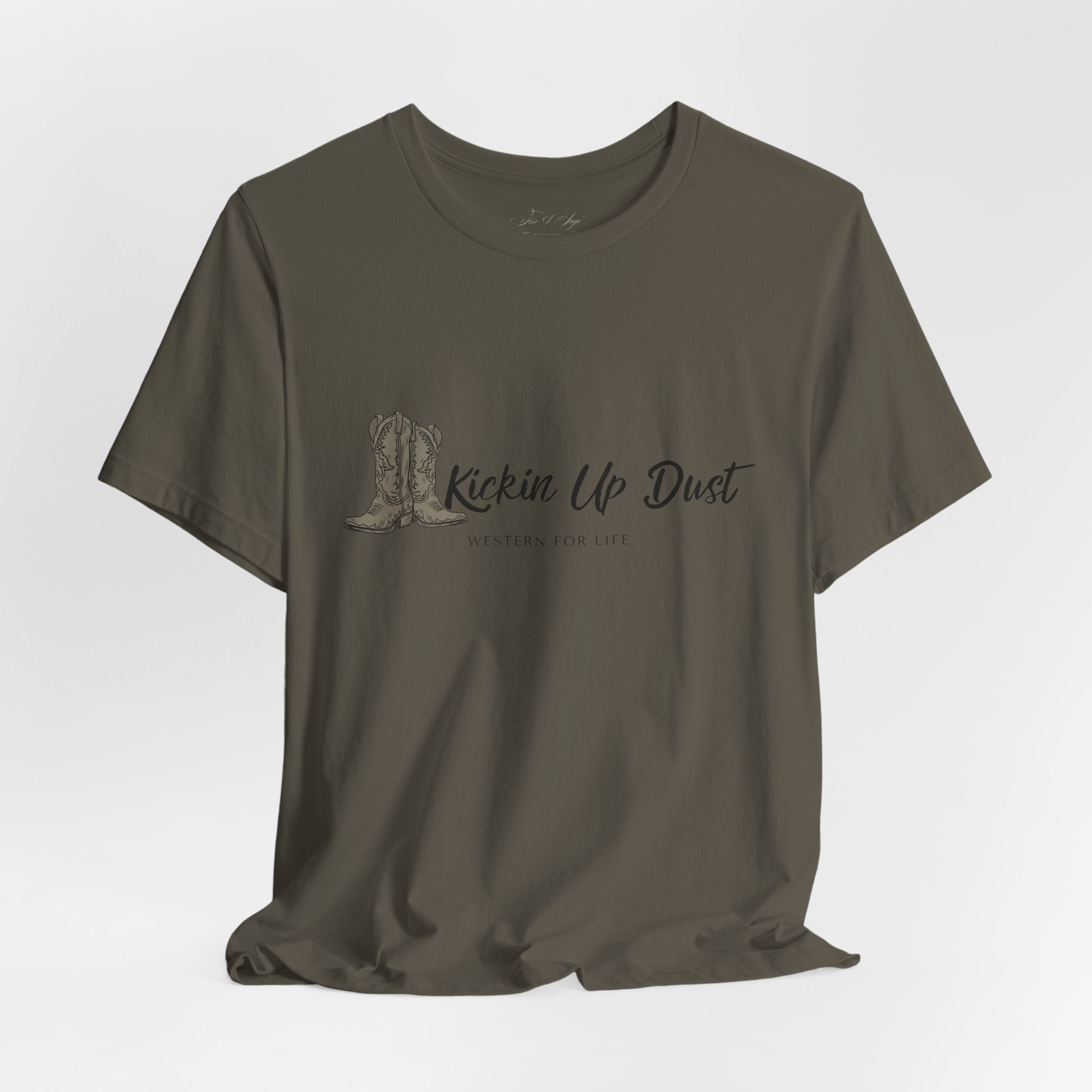 Kicking Up Dust Cowboy Boots Western Tee | Born In The Dirt Collection