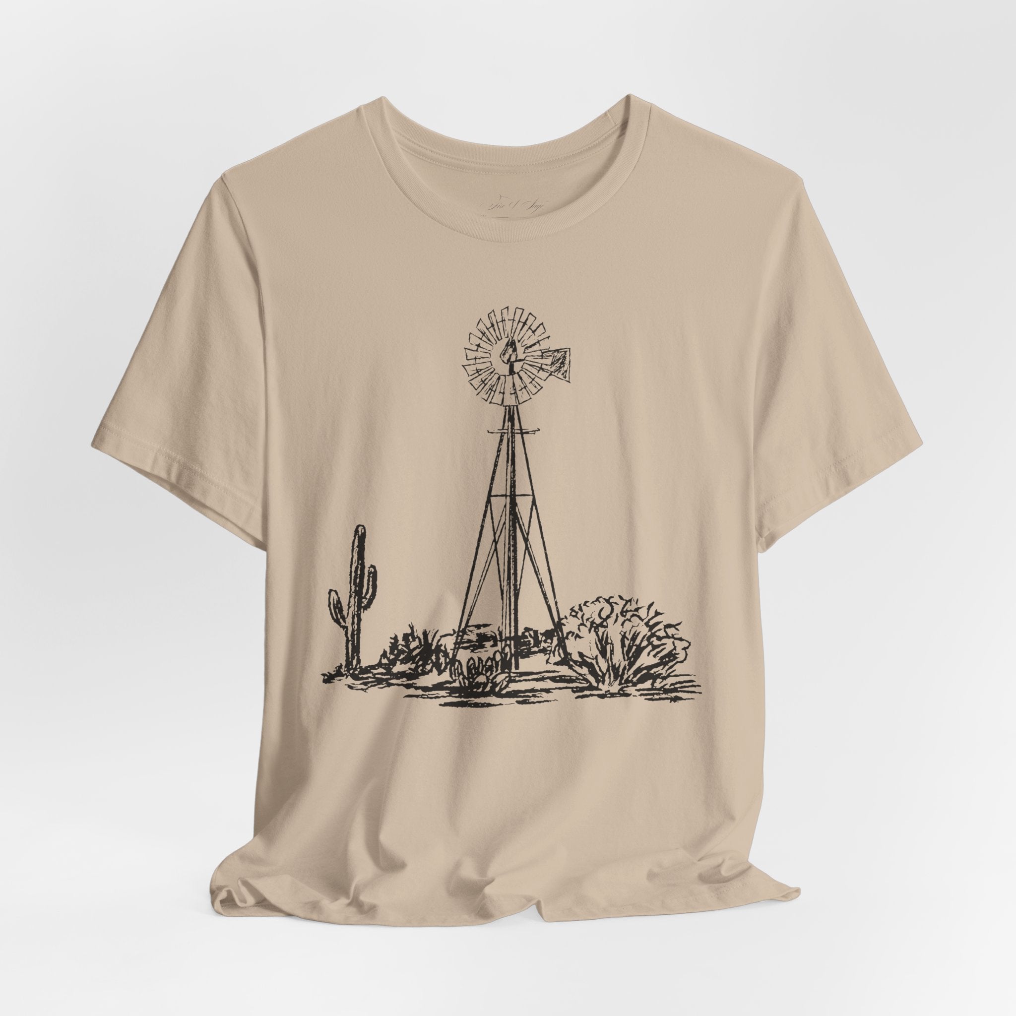 Desert Windmill Tee | Western Cactus T-Shirt