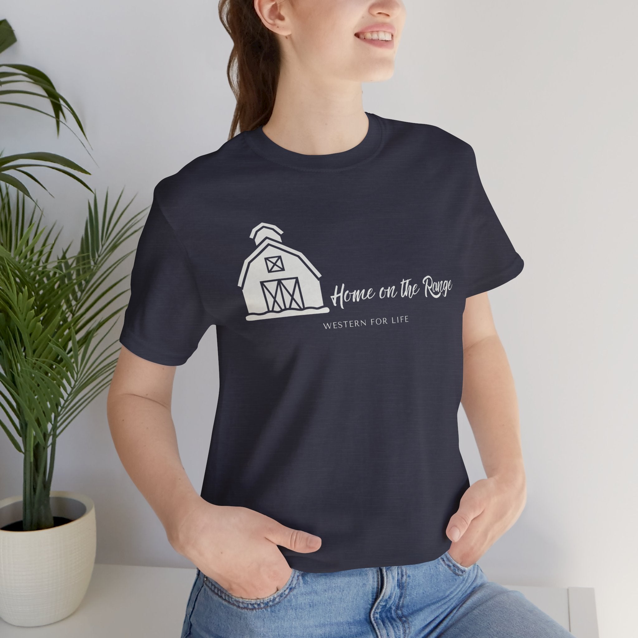 Home on the Range Rustic Farmhouse Barn Shirt: Western For Life Collection