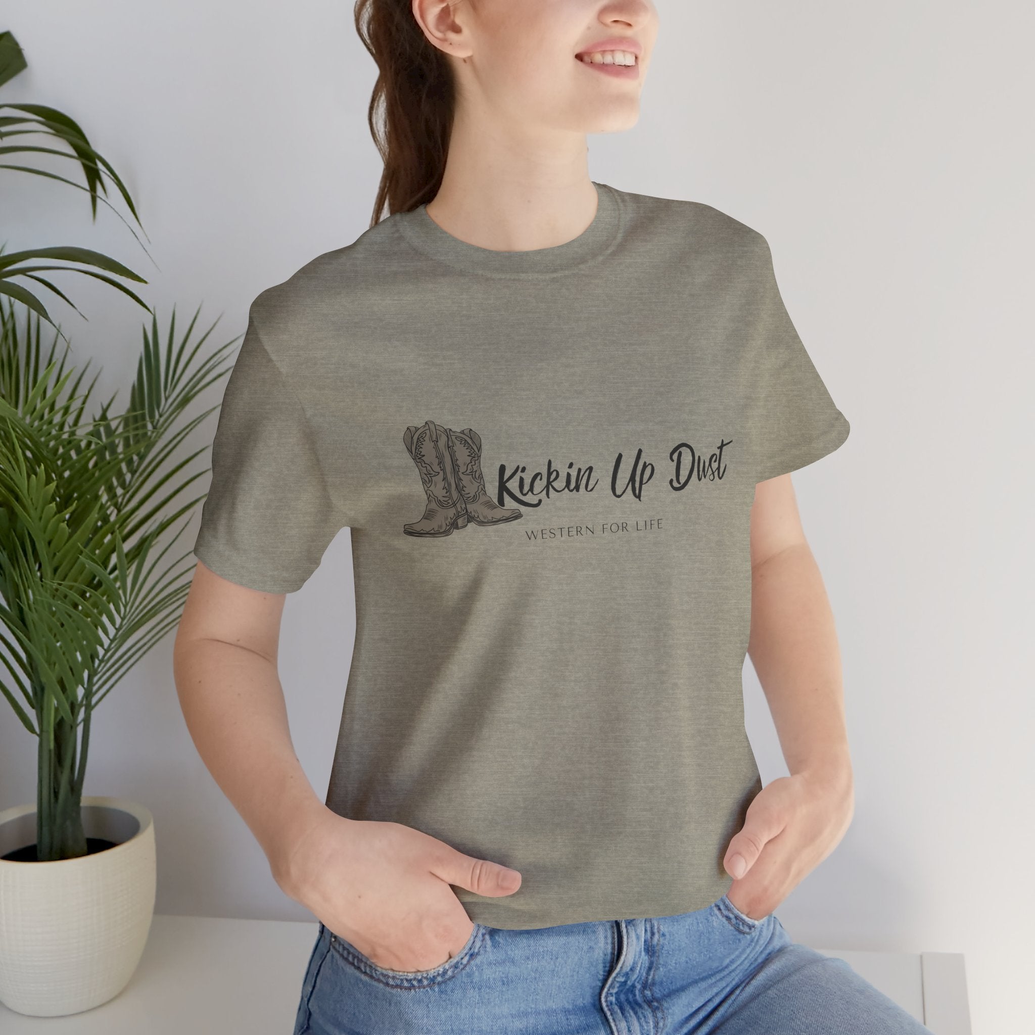 Kicking Up Dust Cowboy Boots Western Tee | Born In The Dirt Collection