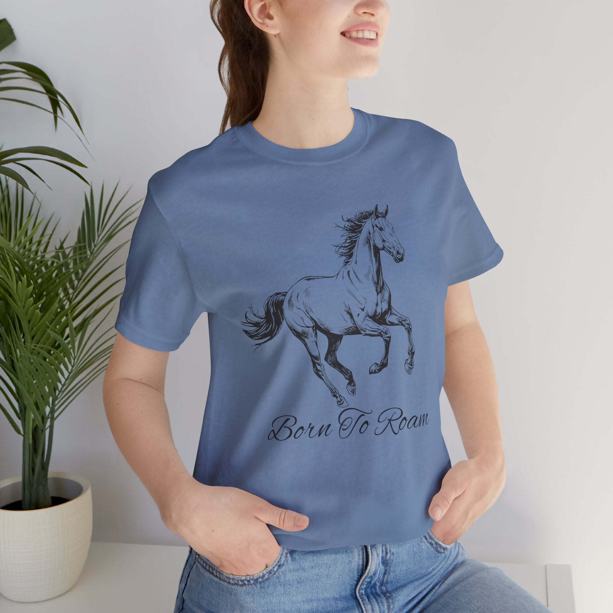 Running Horse  Tee | Horse Western Boho Shirt Born To Roam
