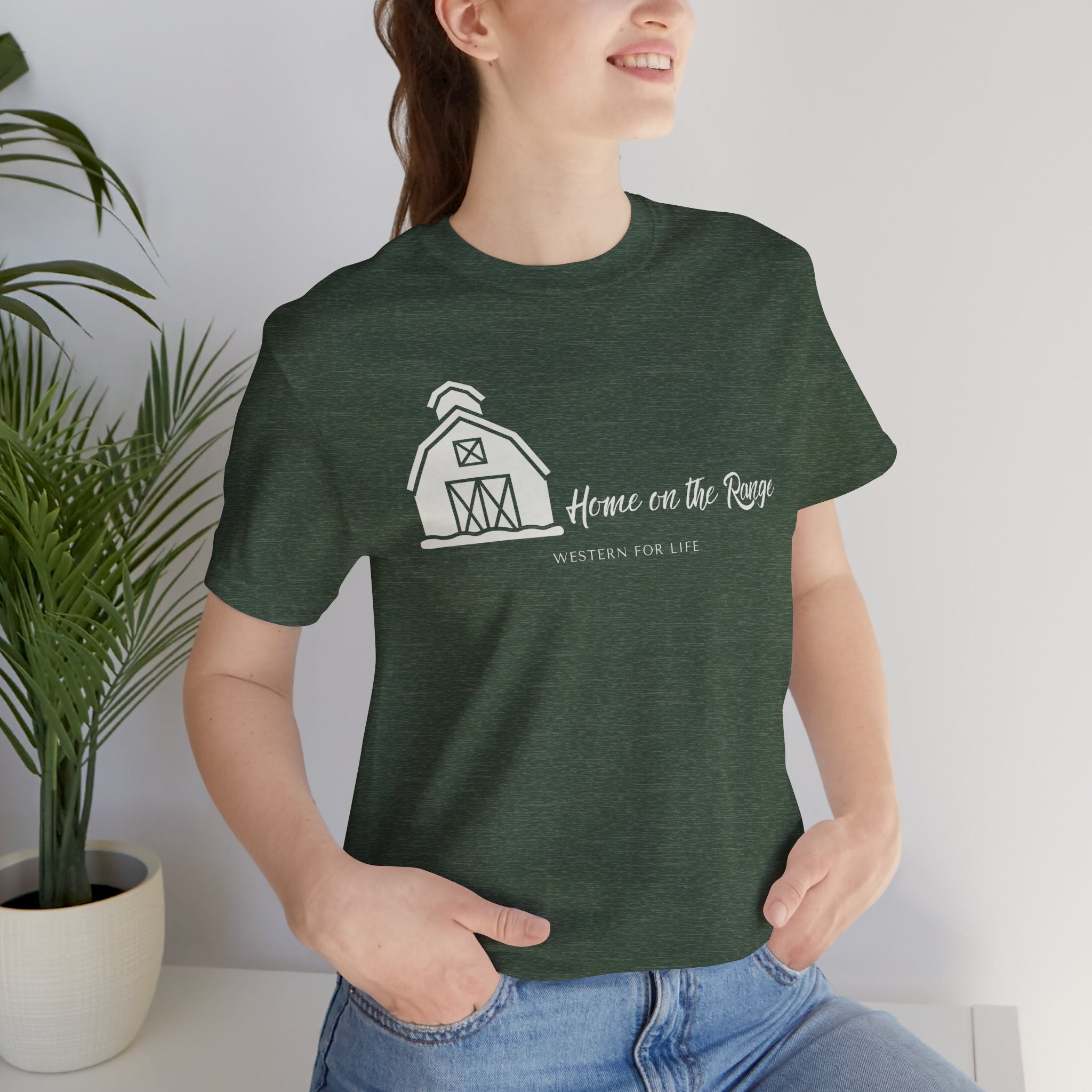 Home on the Range Rustic Farmhouse Barn Shirt: Western For Life Collection