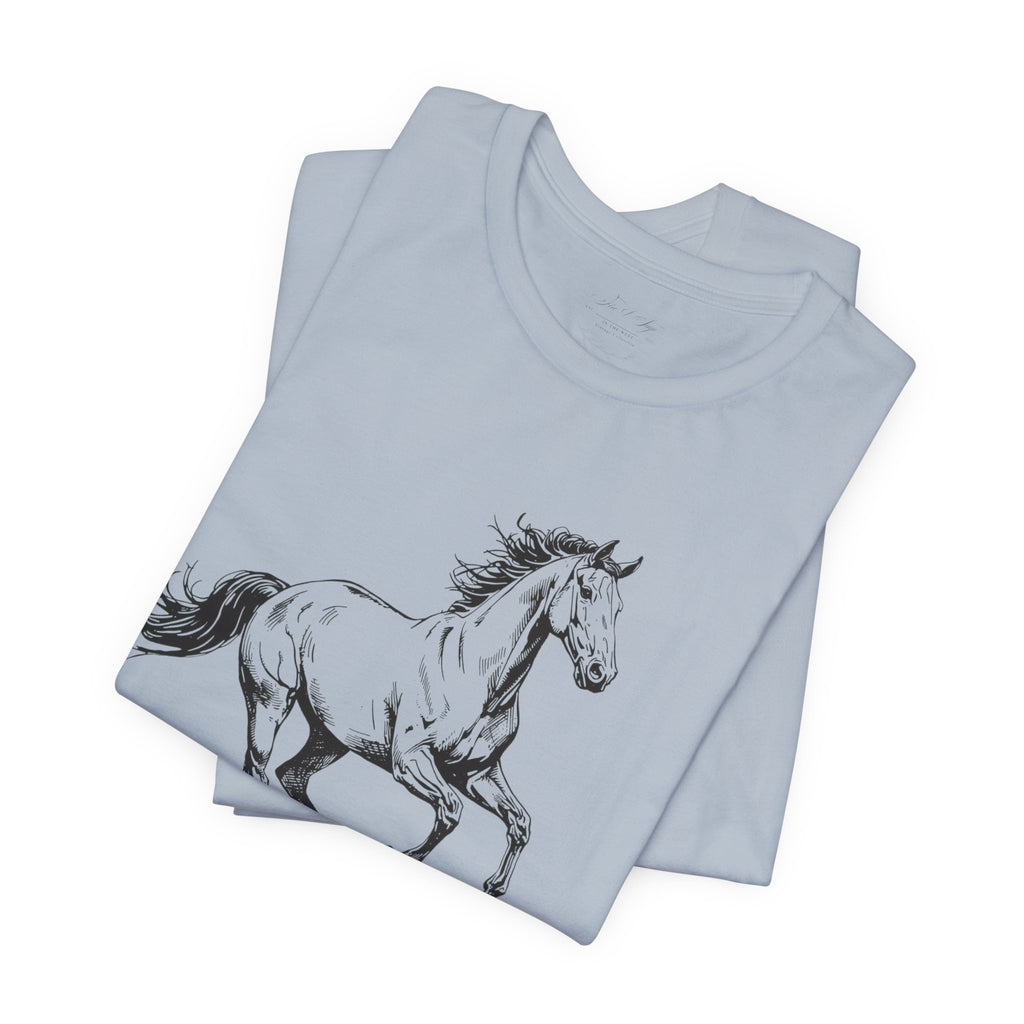 Running Horse  Tee | Horse Western Boho Shirt Born To Roam