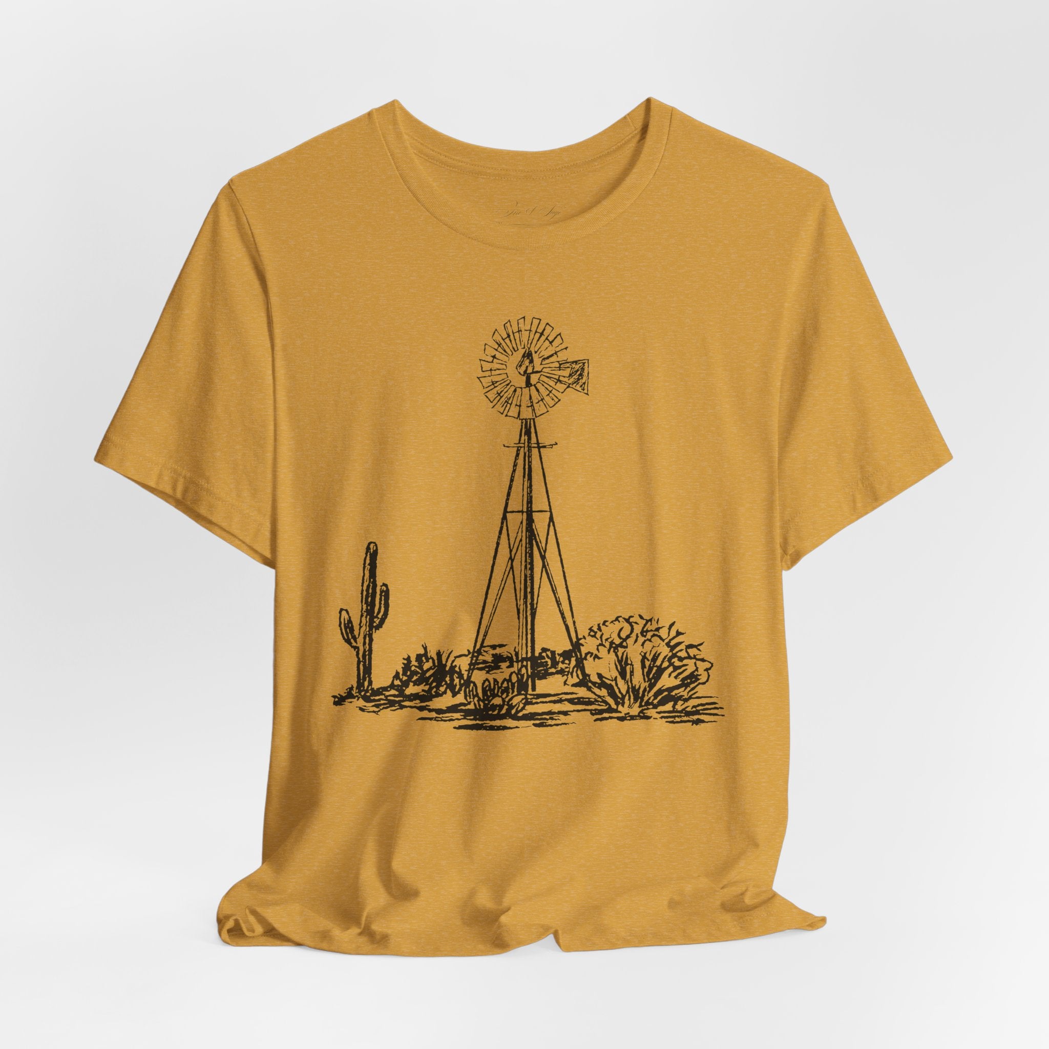 Desert Windmill Tee | Western Cactus T-Shirt