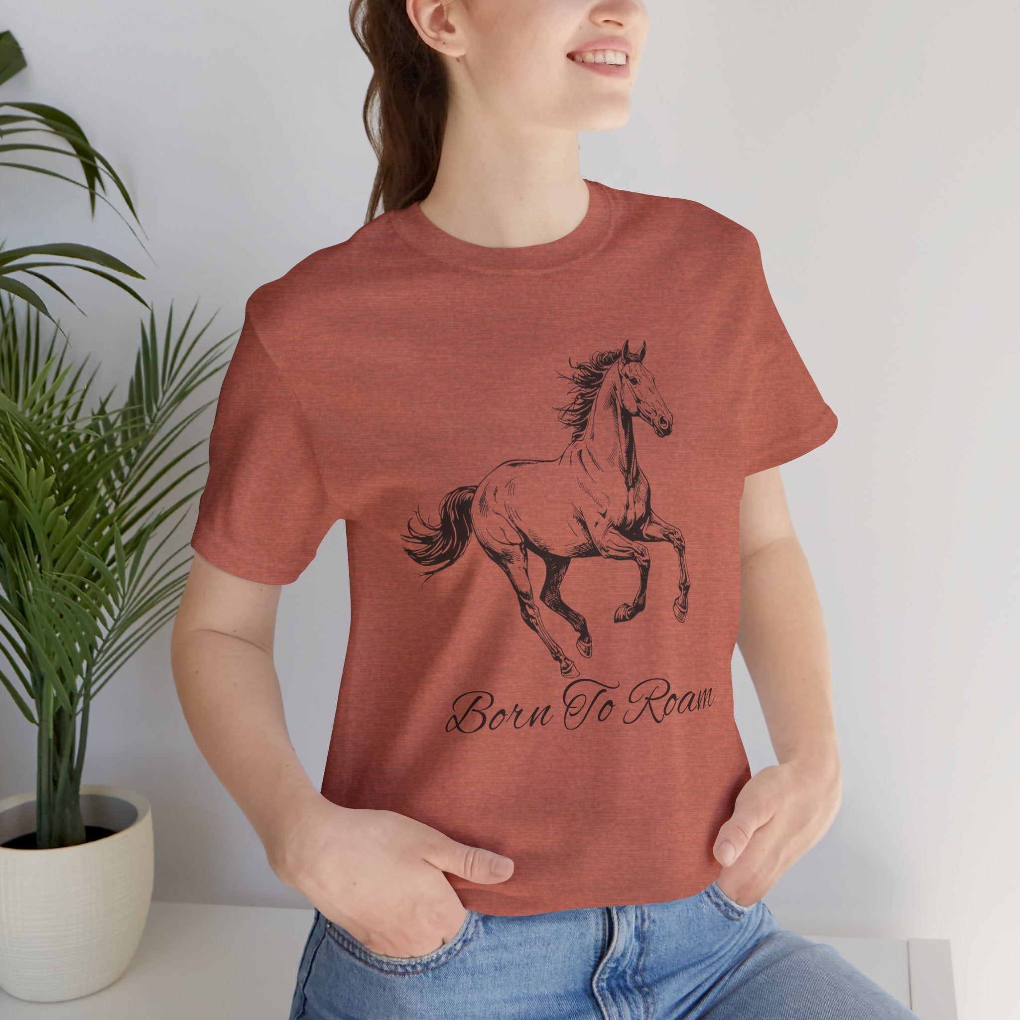 Running Horse  Tee | Horse Western Boho Shirt Born To Roam