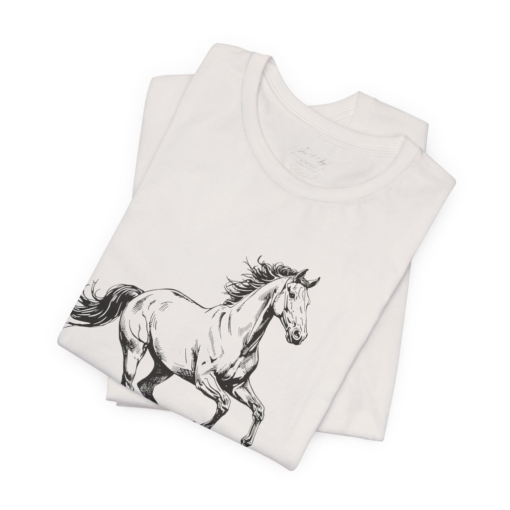 Running Horse  Tee | Horse Western Boho Shirt Born To Roam