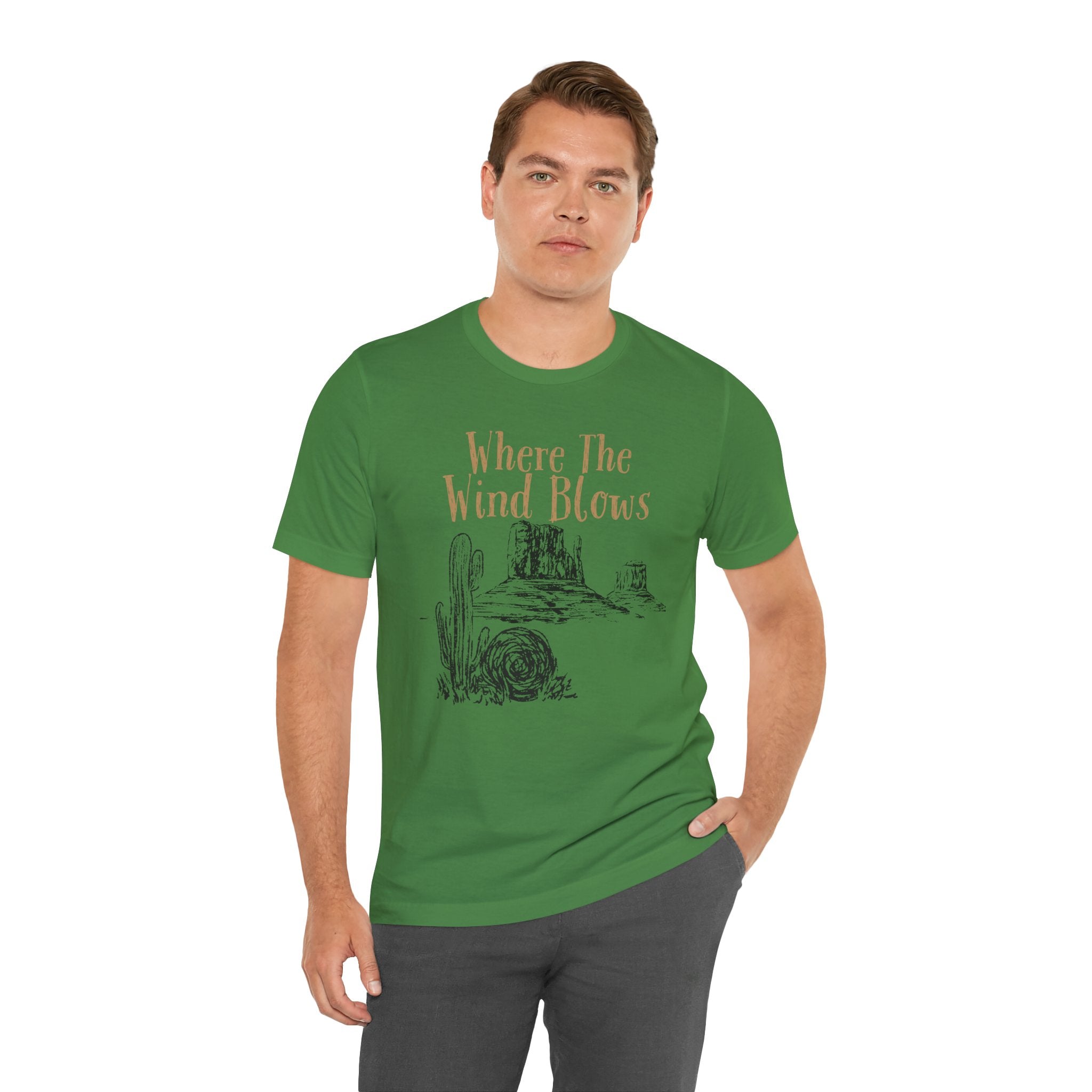 Where The Wind Blows Desert Tee — Southwestern Cactus Graphic T-Shirt