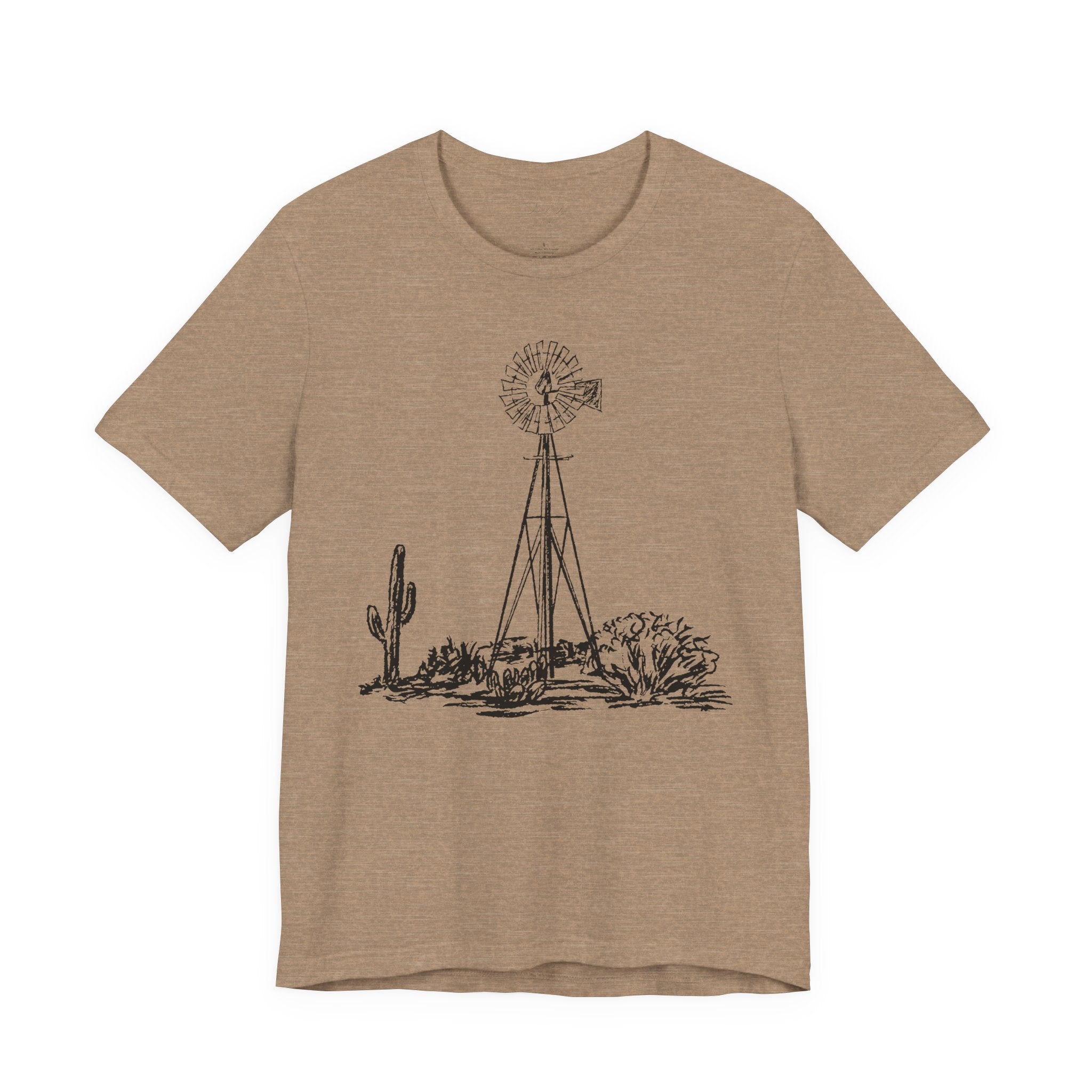 Desert Windmill Tee | Western Cactus T-Shirt