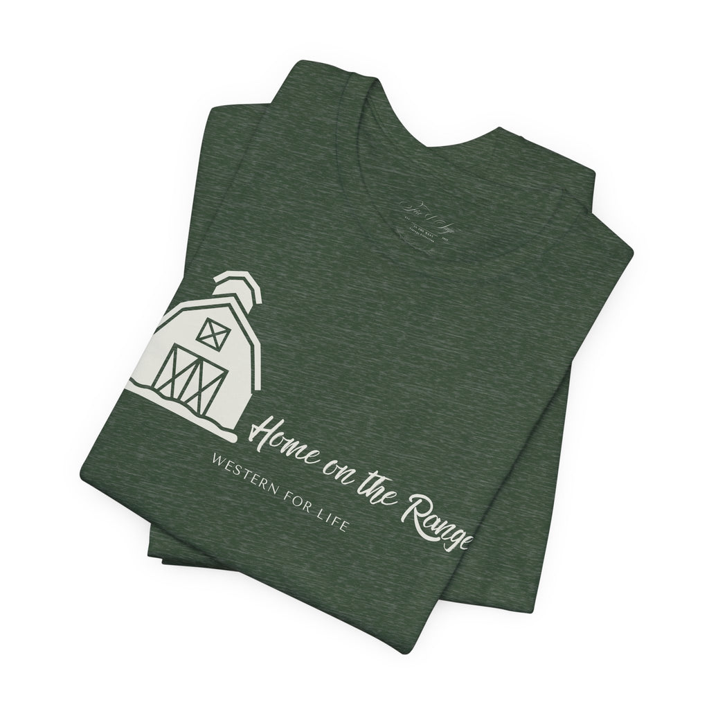 Home on the Range Rustic Farmhouse Barn Shirt: Western For Life Collection