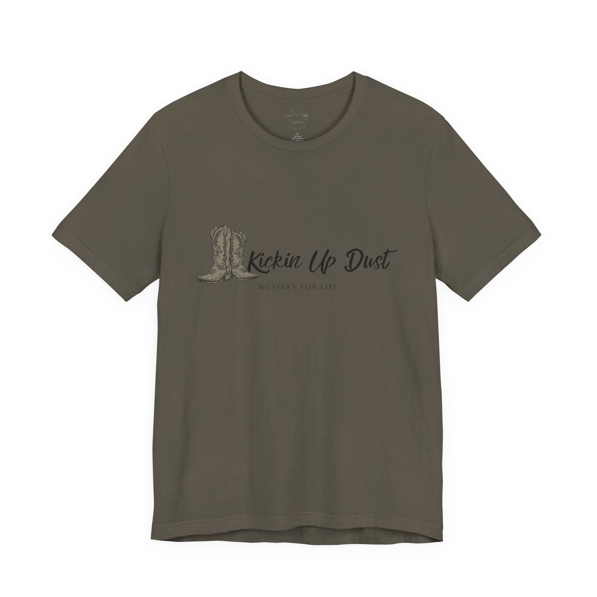 Kicking Up Dust Cowboy Boots Western Tee | Born In The Dirt Collection