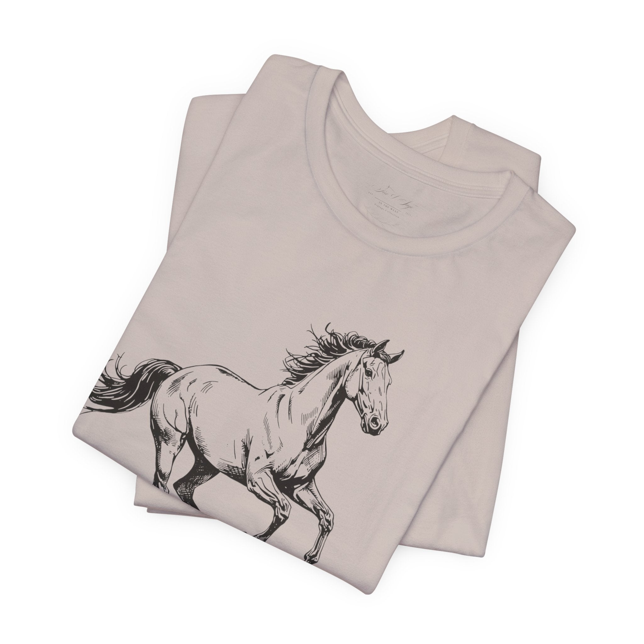 Running Horse  Tee | Horse Western Boho Shirt Born To Roam