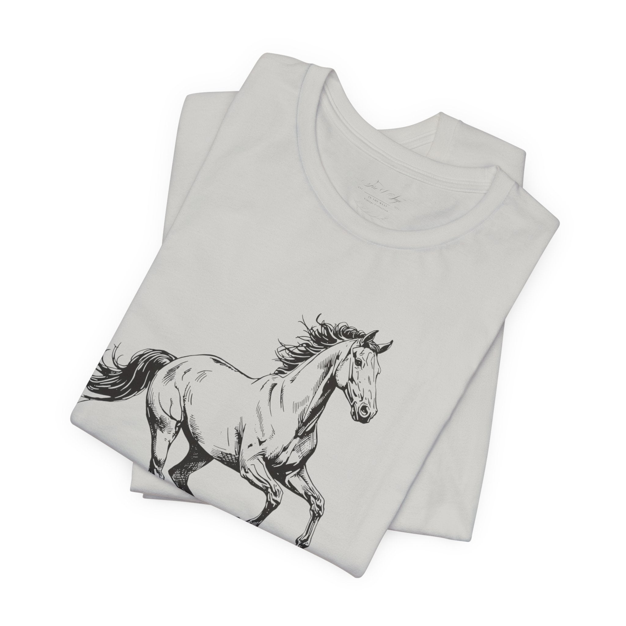 Running Horse  Tee | Horse Western Boho Shirt Born To Roam