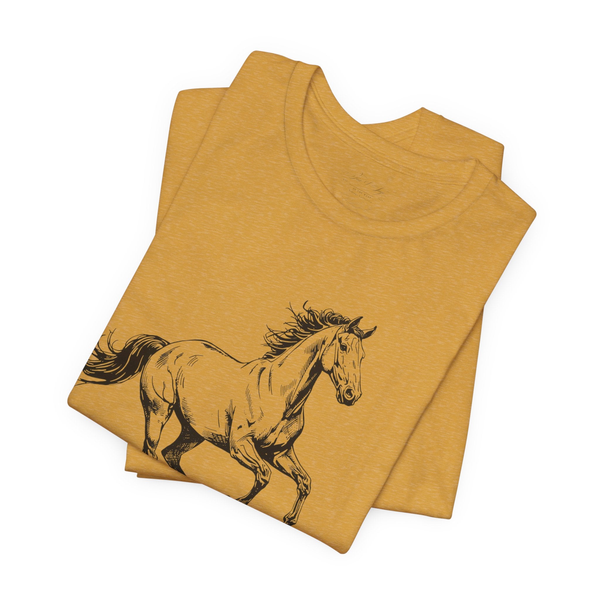 Running Horse  Tee | Horse Western Boho Shirt Born To Roam