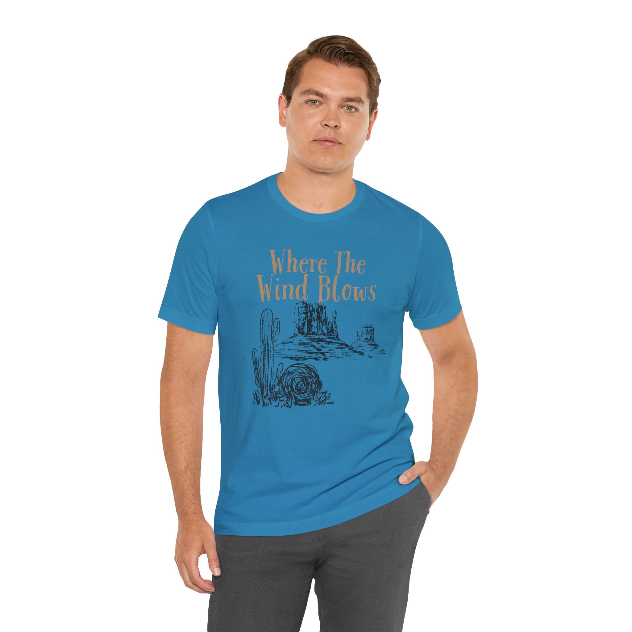 Where The Wind Blows Desert Tee — Southwestern Cactus Graphic T-Shirt