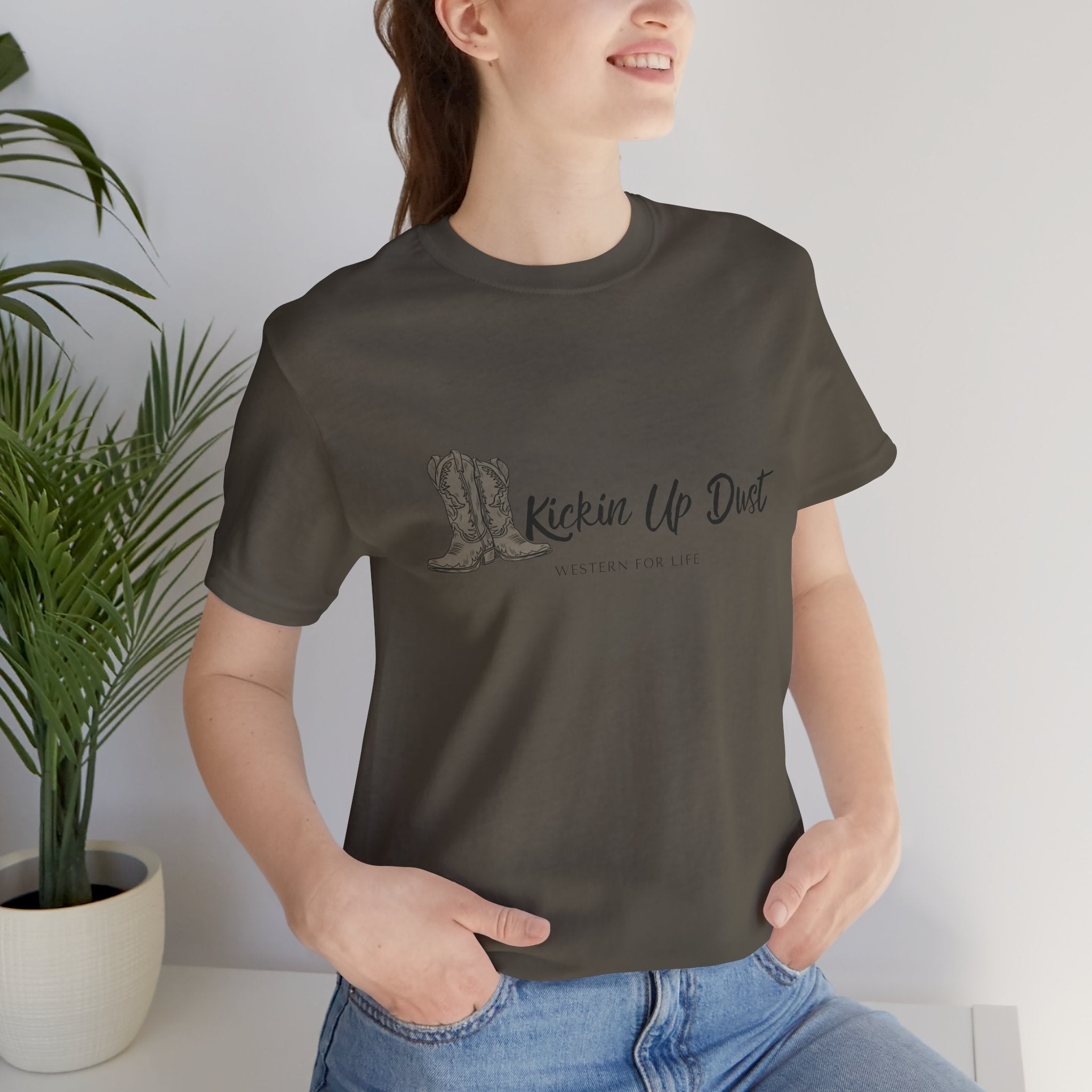 Kicking Up Dust Cowboy Boots Western Tee | Born In The Dirt Collection