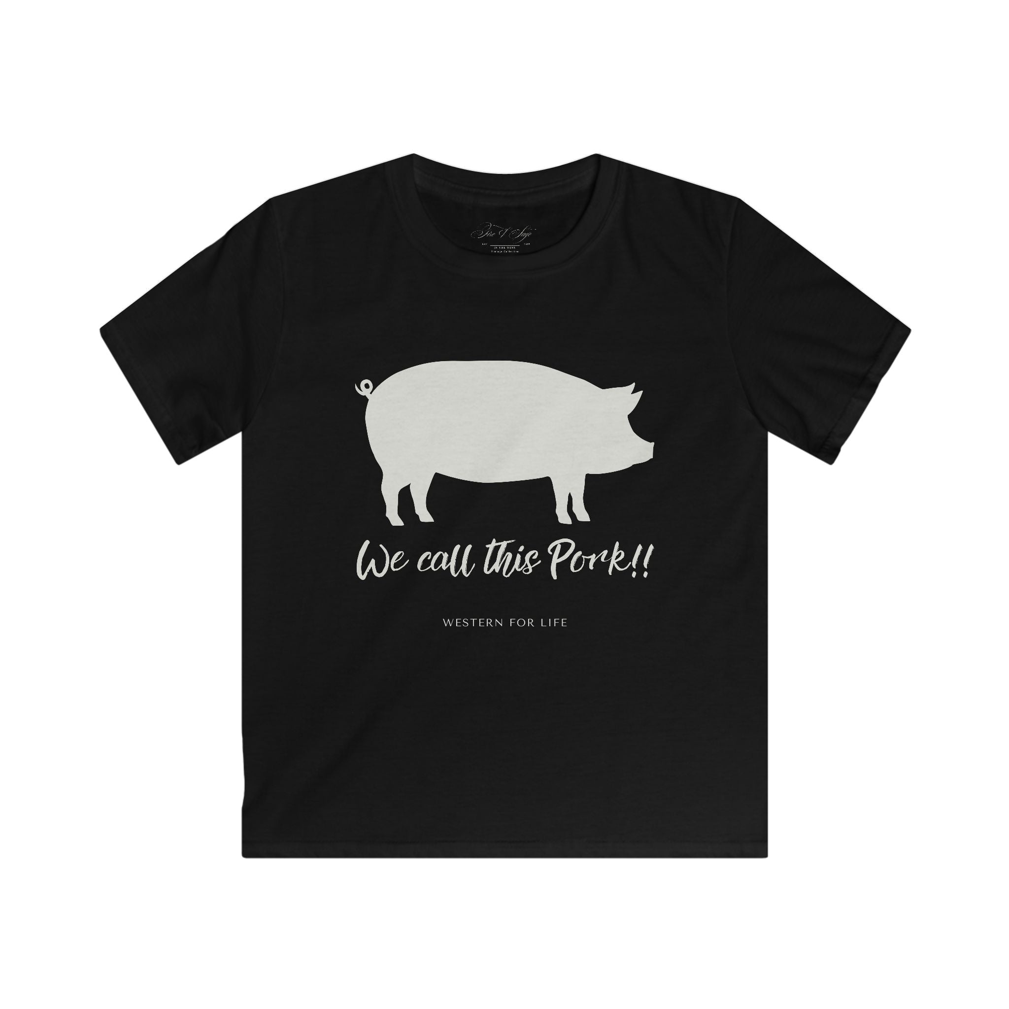Kids Pig Tee — "We Call This Pork!!" Funny Farm Animal Shirt