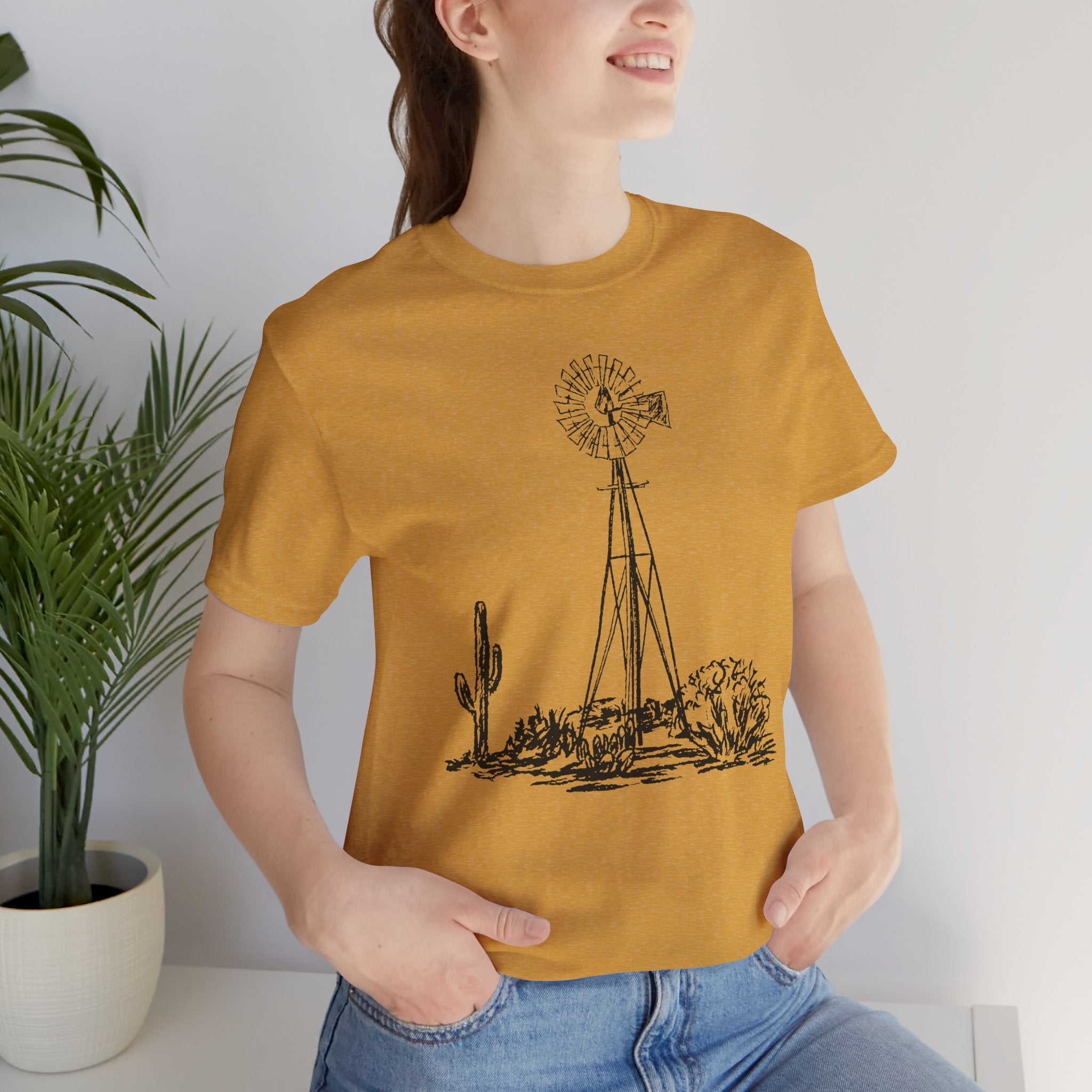 Desert Windmill Tee | Western Cactus T-Shirt