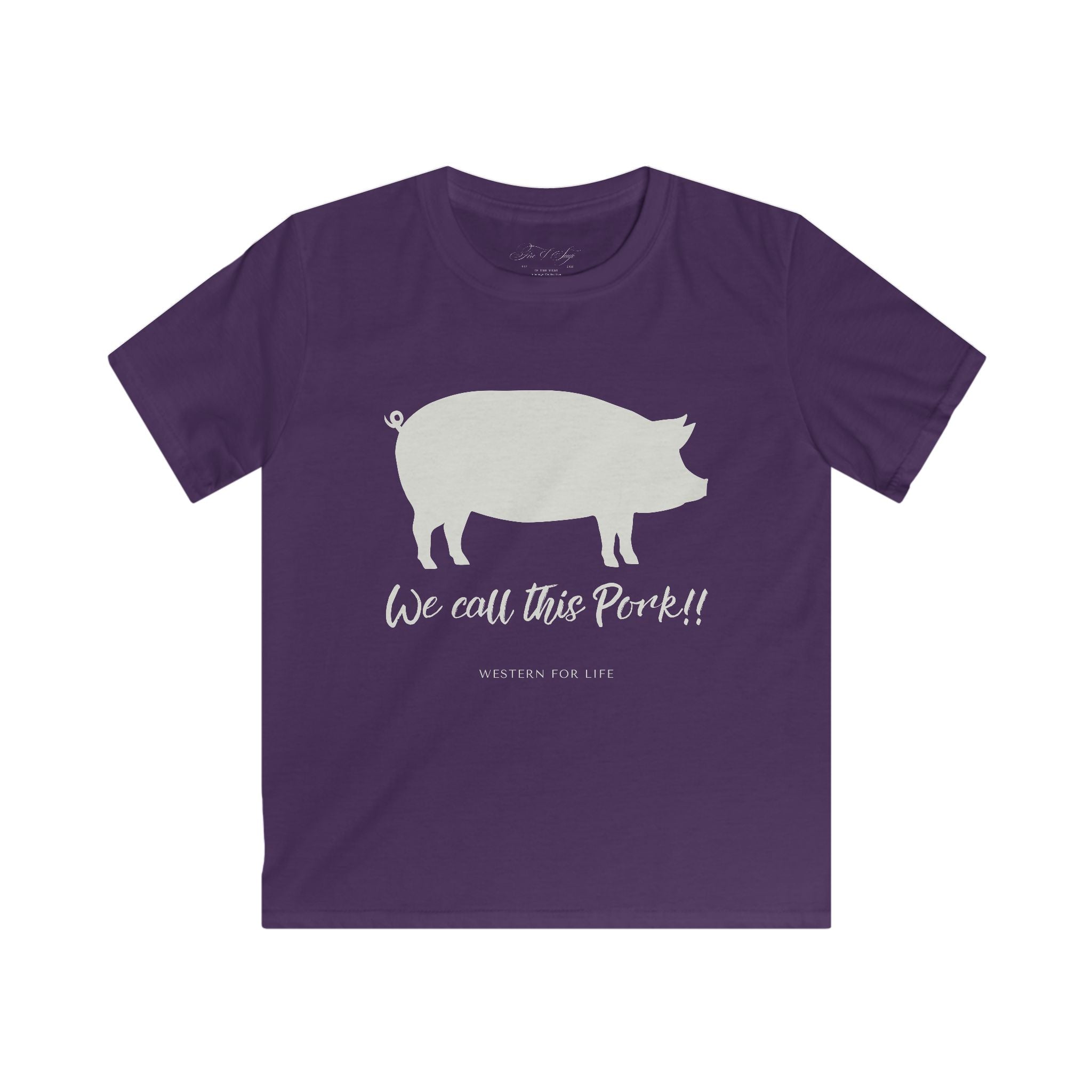 Kids Pig Tee — "We Call This Pork!!" Funny Farm Animal Shirt