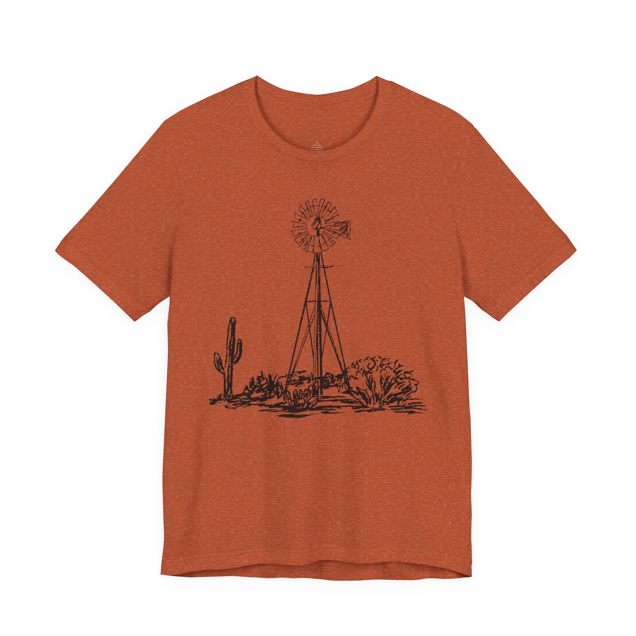 Desert Windmill Tee | Western Cactus T-Shirt