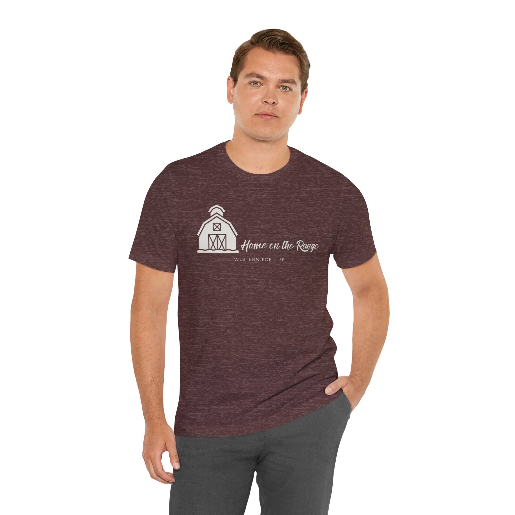 Home on the Range Rustic Farmhouse Barn Shirt: Western For Life Collection