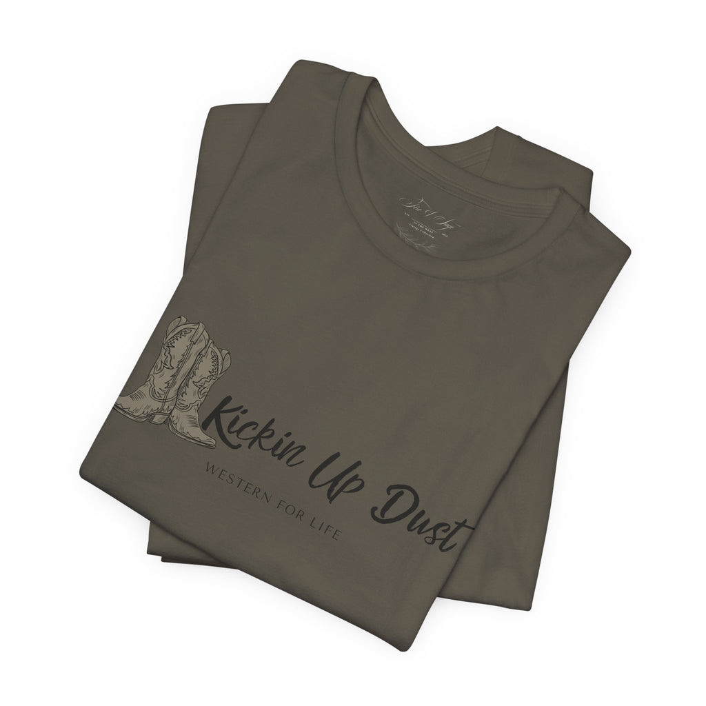 Kicking Up Dust Cowboy Boots Western Tee | Born In The Dirt Collection