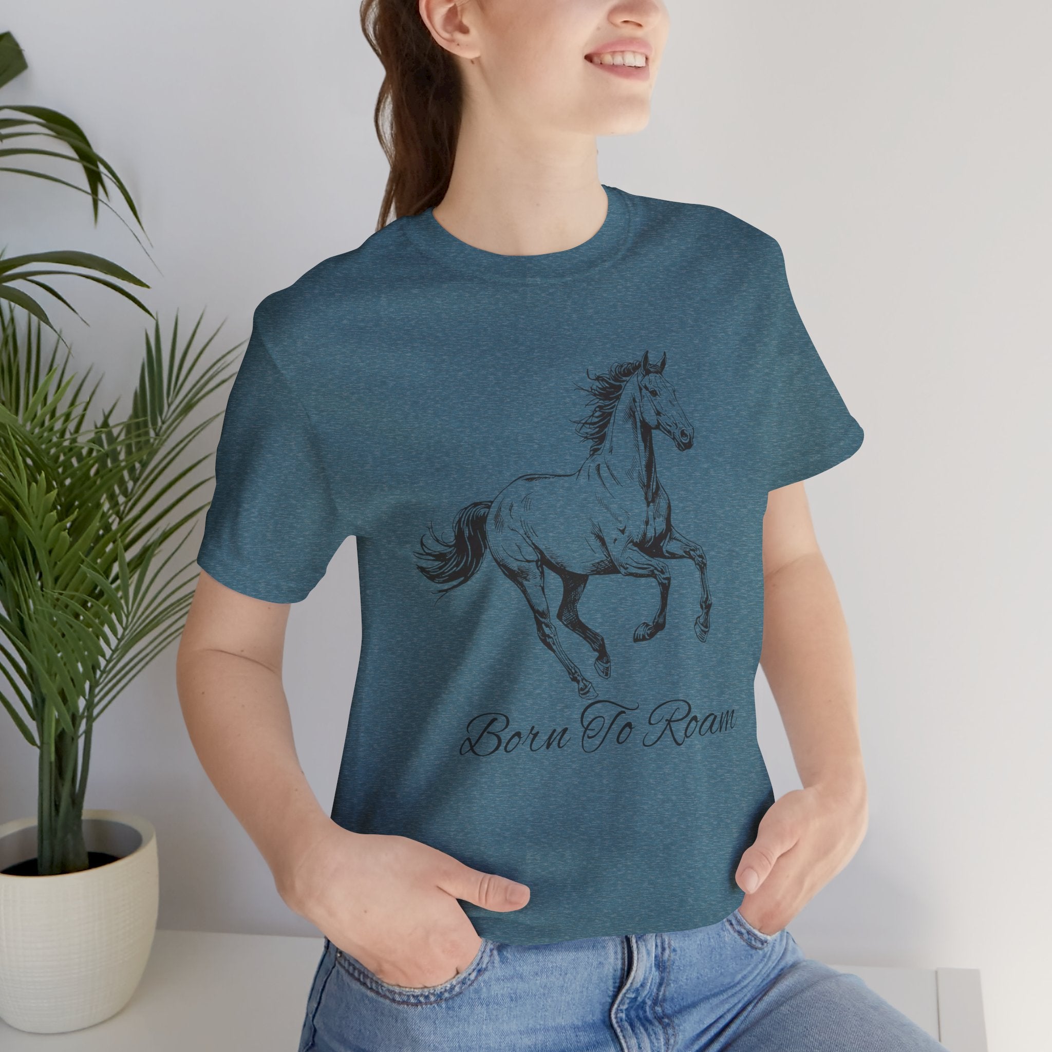 Running Horse  Tee | Horse Western Boho Shirt Born To Roam