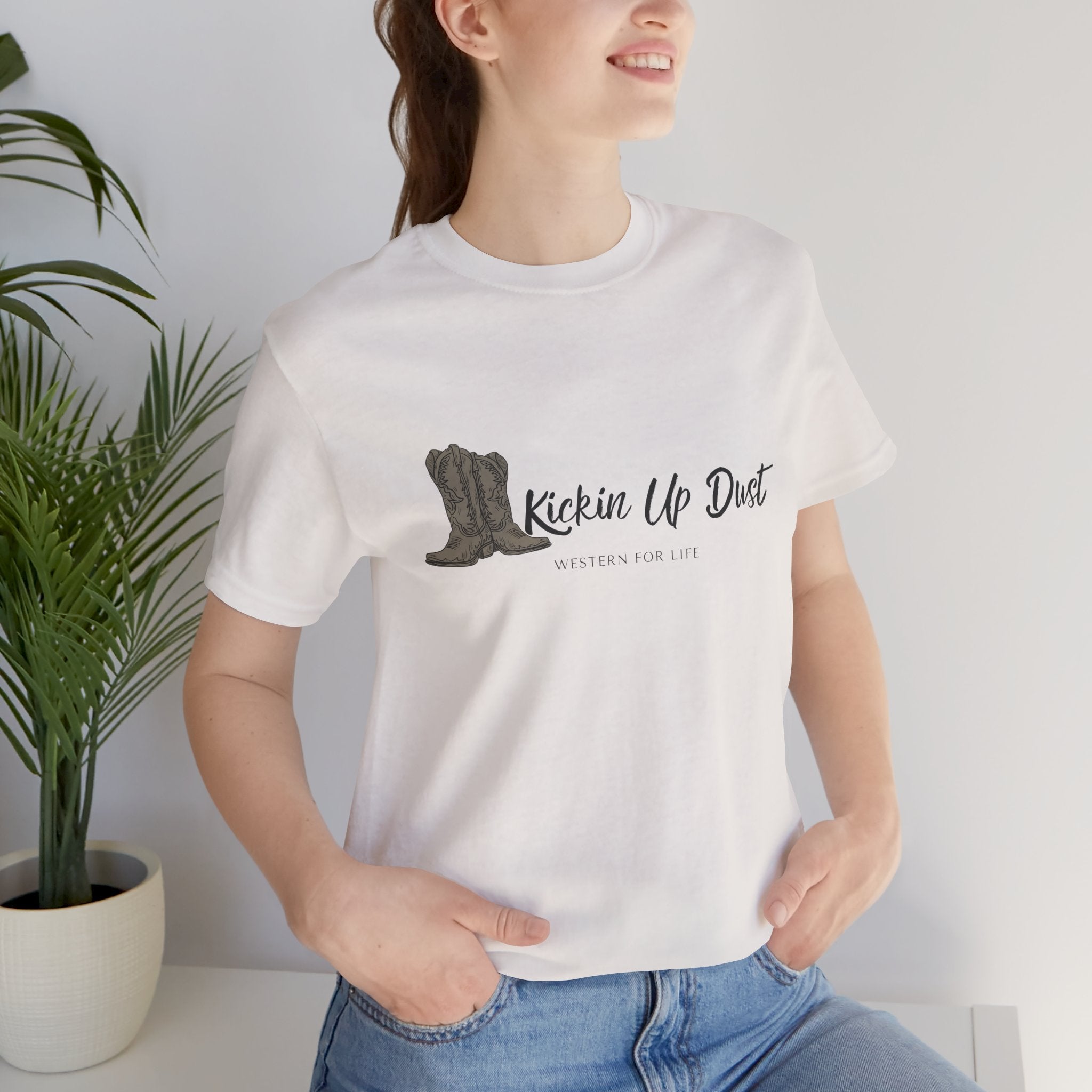 Kicking Up Dust Cowboy Boots Western Tee | Born In The Dirt Collection