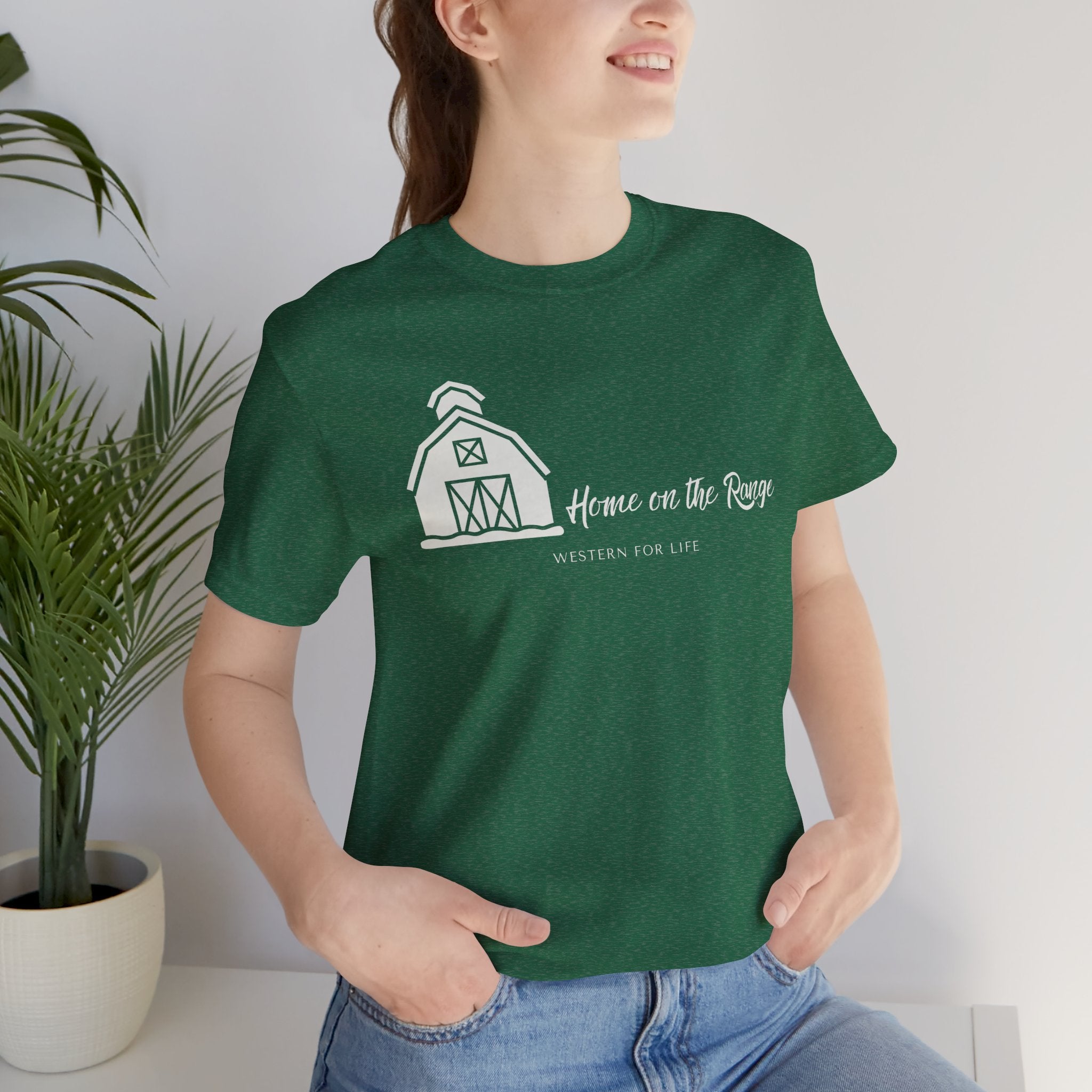 Home on the Range Rustic Farmhouse Barn Shirt: Western For Life Collection